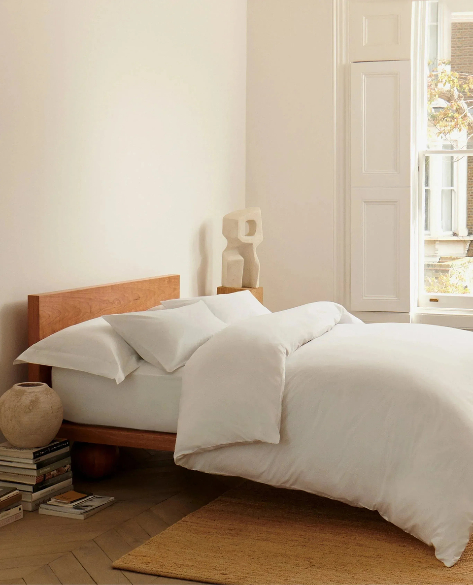 Soft & Smooth Cotton Deluxe Duvet Bundle - White - Queen
