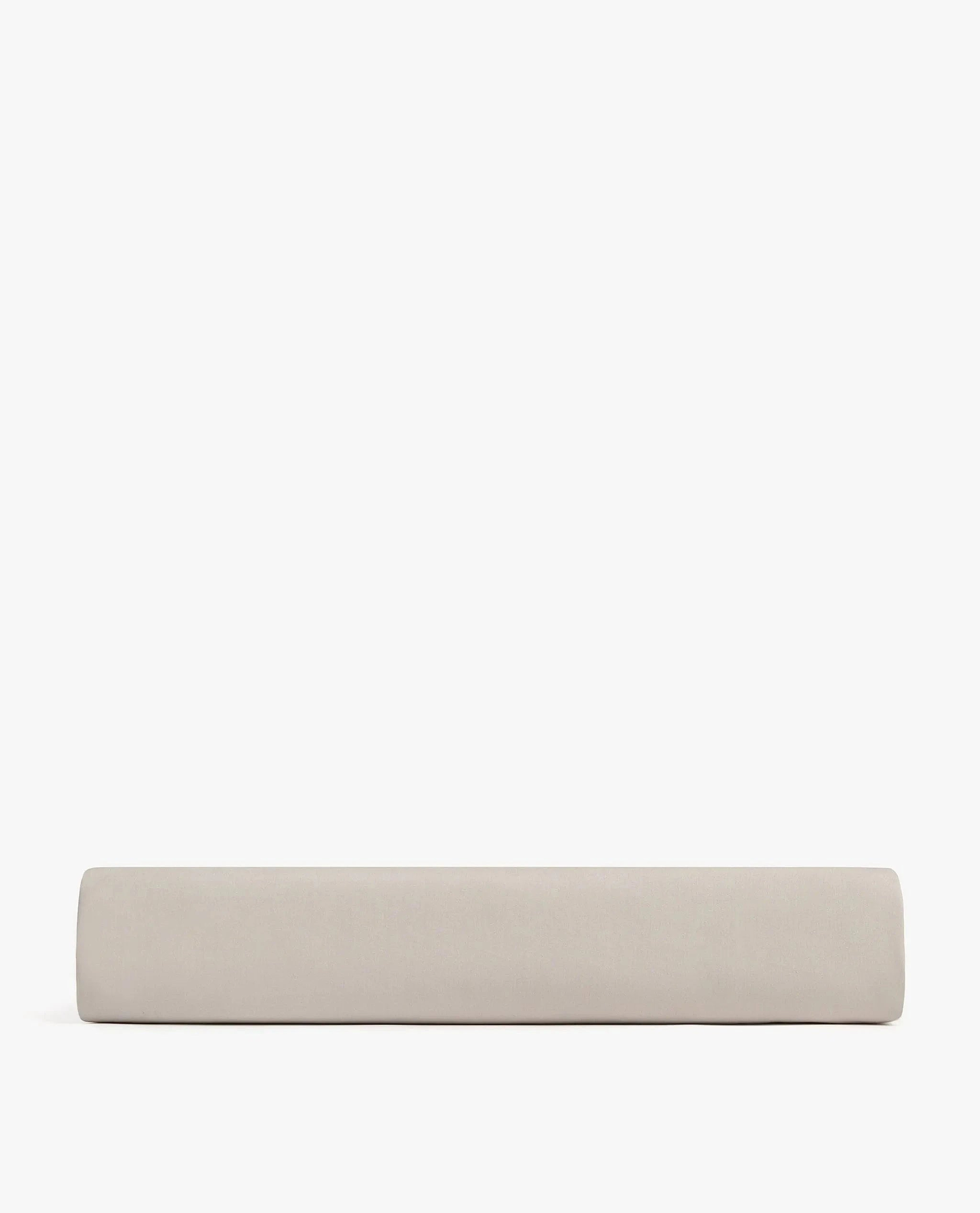 Image 4 of 5 showing Rise & Fall's Crisp & Cool organic cotton fitted sheet in pebble.