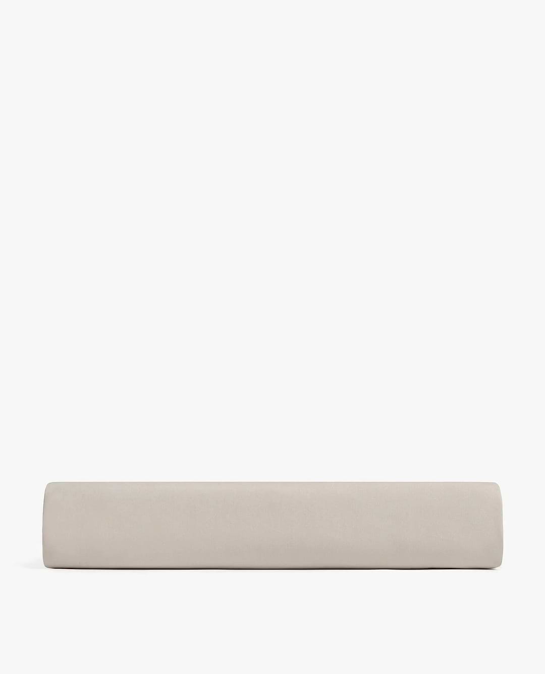 Image 4 of 5 showing Rise & Fall's Crisp & Cool organic cotton fitted sheet in pebble.