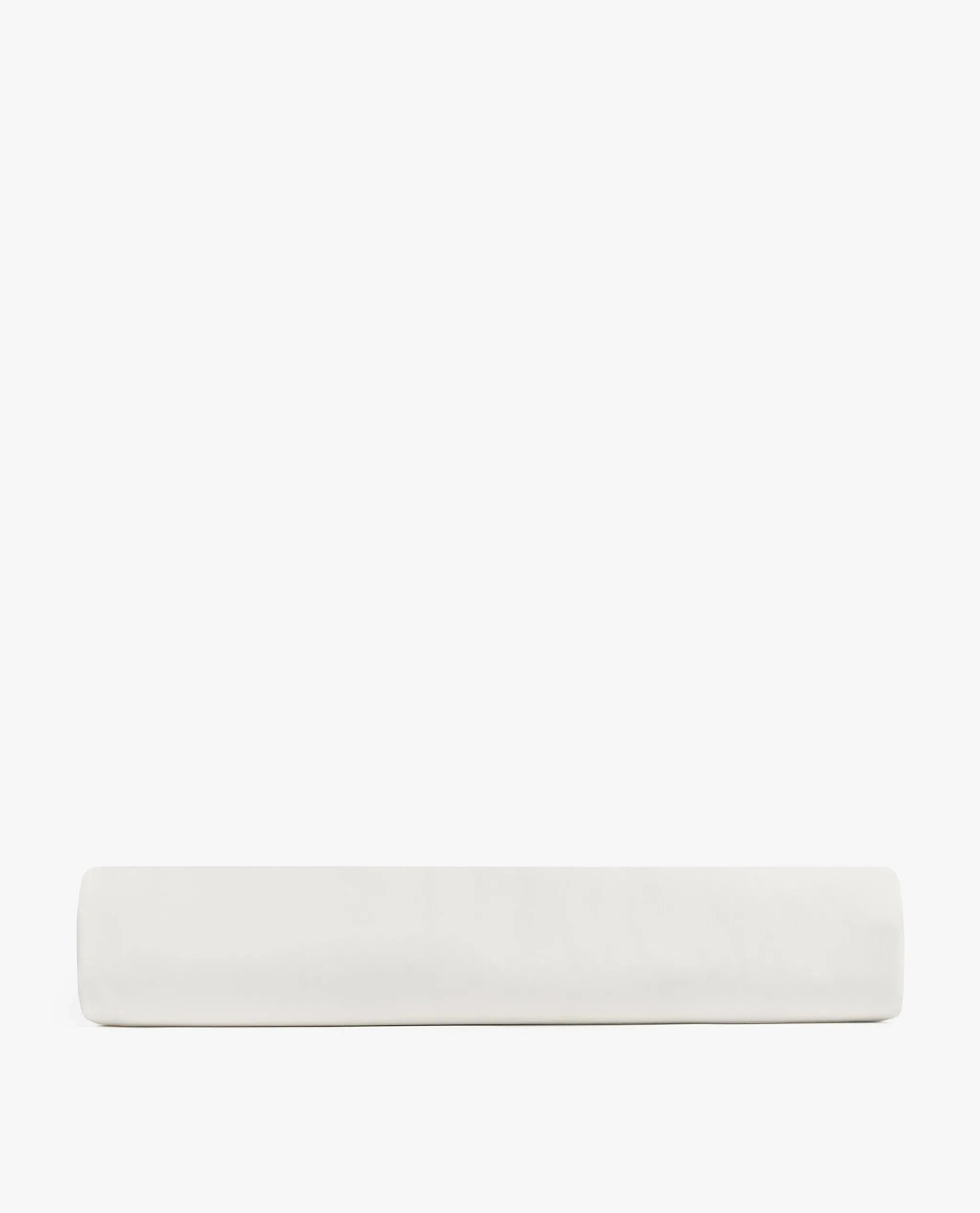 Image 4 of 5 showing Rise & Fall's Crisp & Cool organic cotton fitted sheet in white.