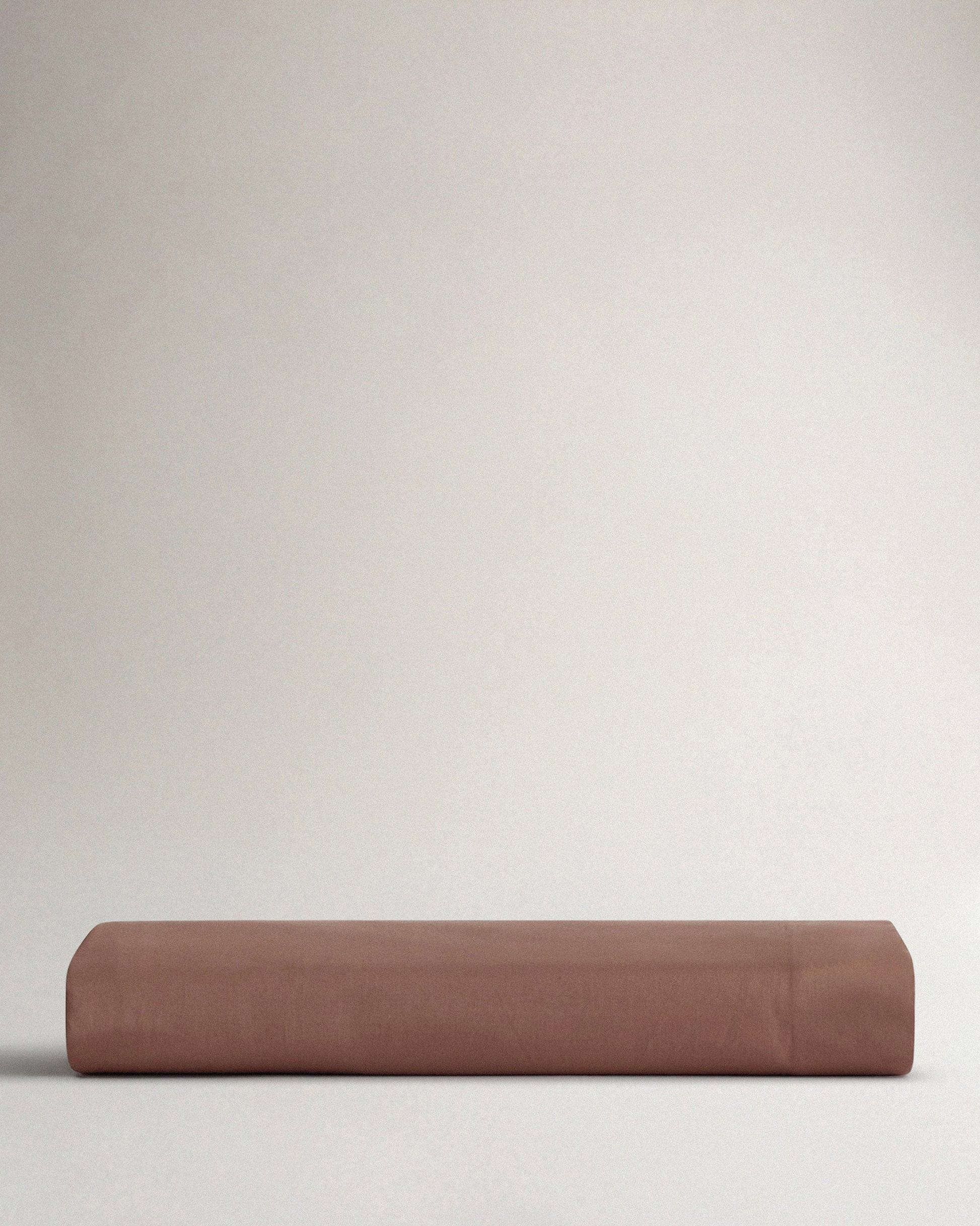 Image 5 of 5 showing Rise & Fall's Soft & Smooth sateen cotton deep fitted sheet in clay.