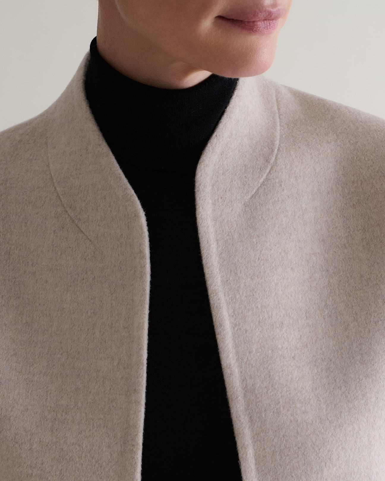 Women's Cashmere Wool Double Faced Scarf Jacket | Rise & Fall