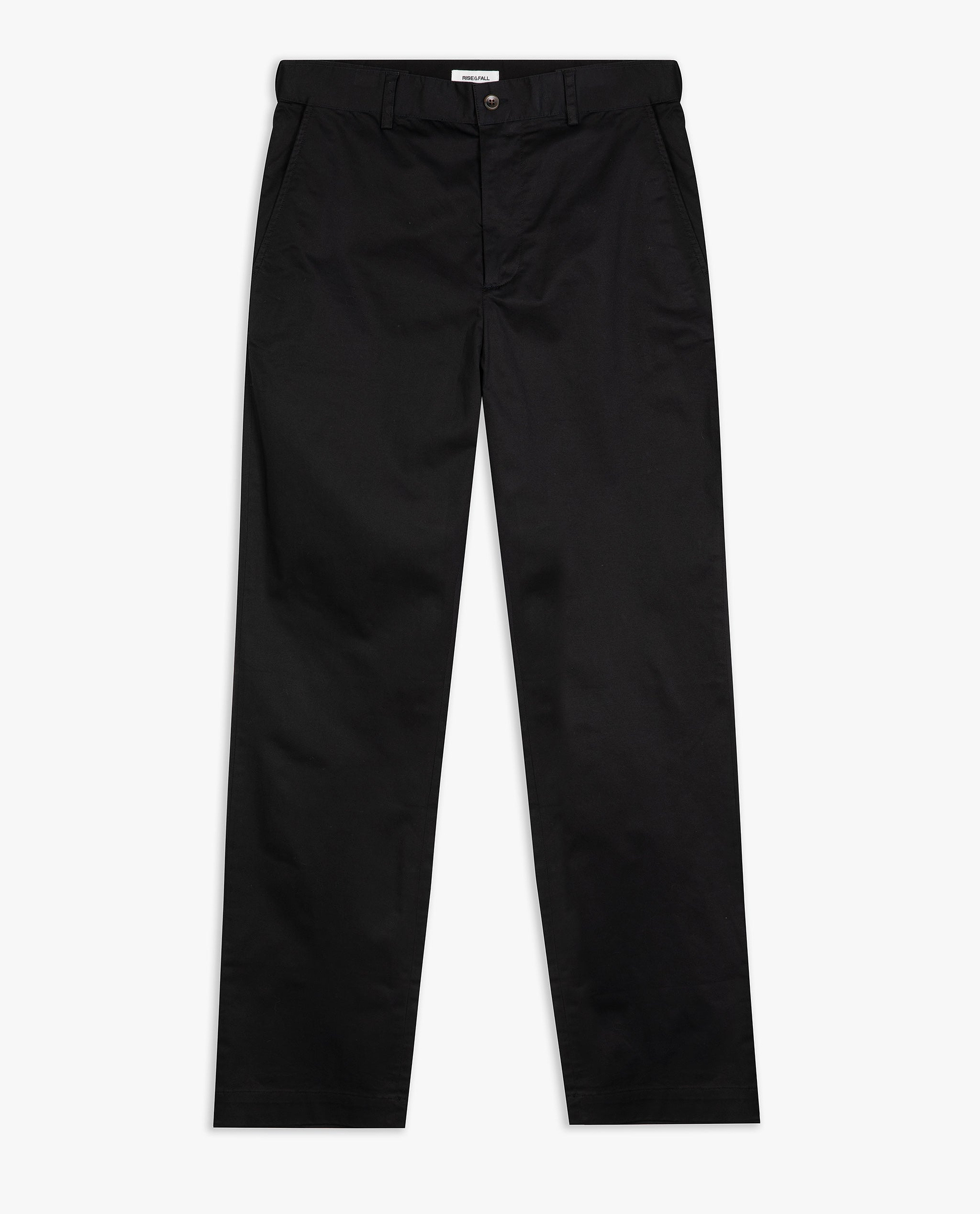 Men's Essential Cotton Trousers - Black