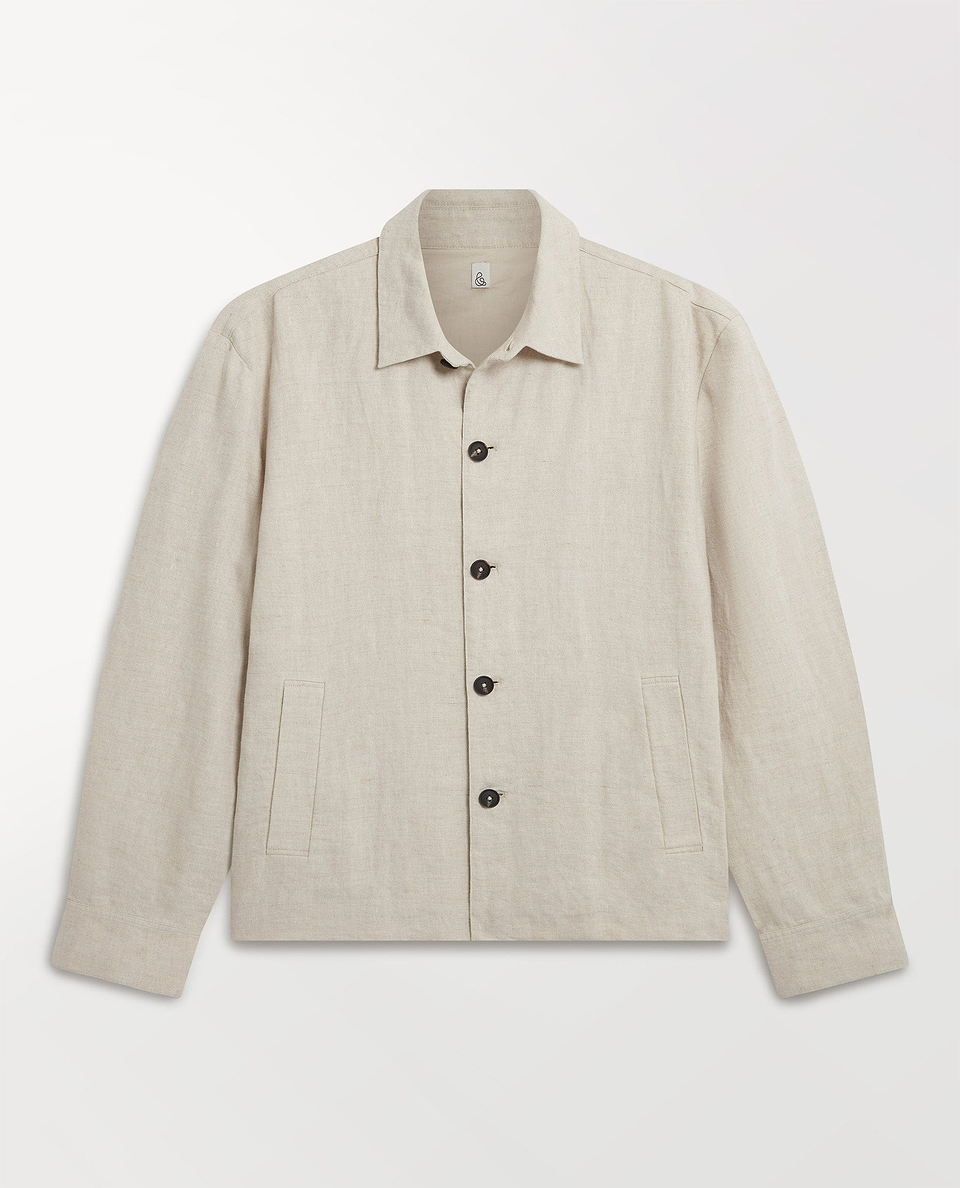 Men's European Flaxª Linen Relaxed Suit Jacket - Natural