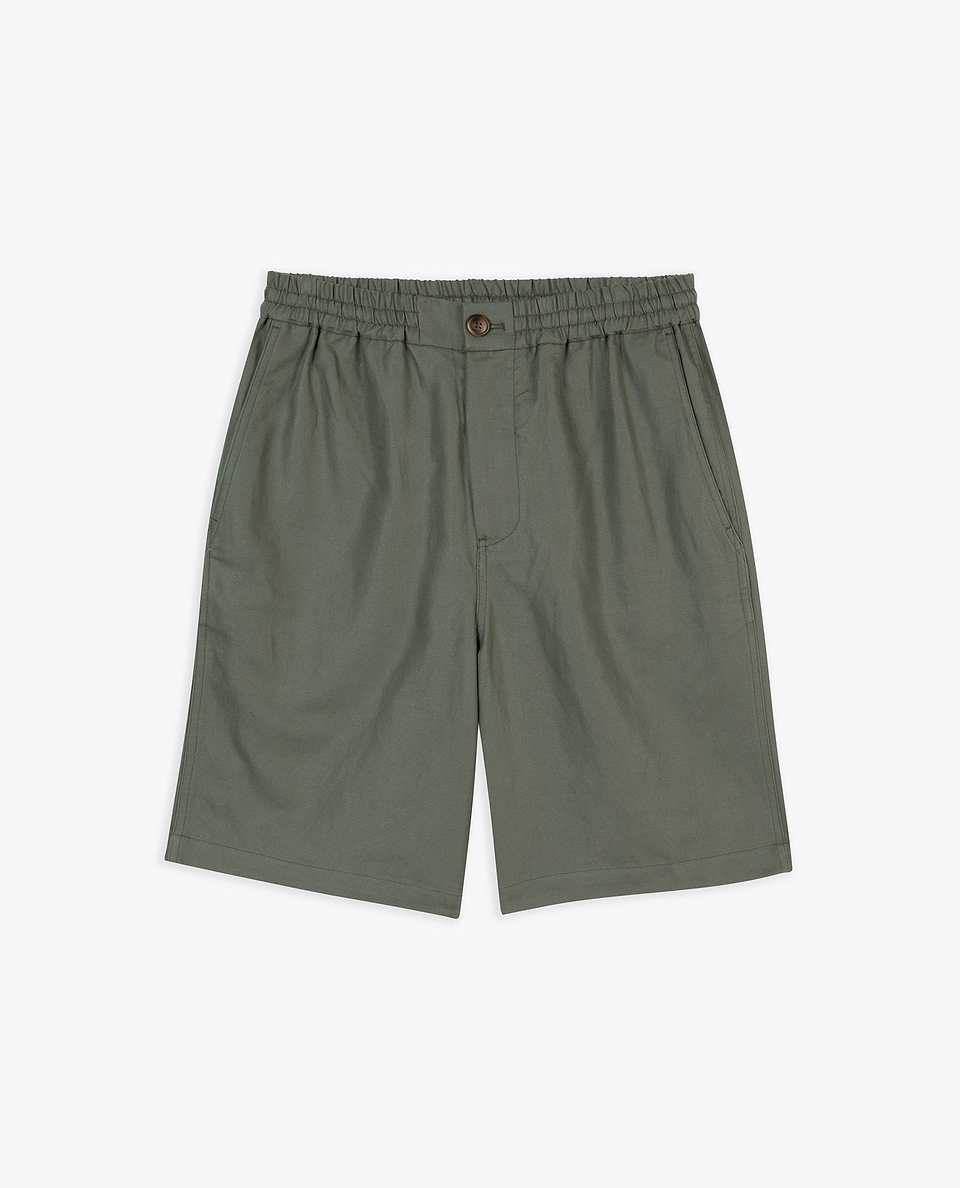 Men's French Linen Shorts - Khaki