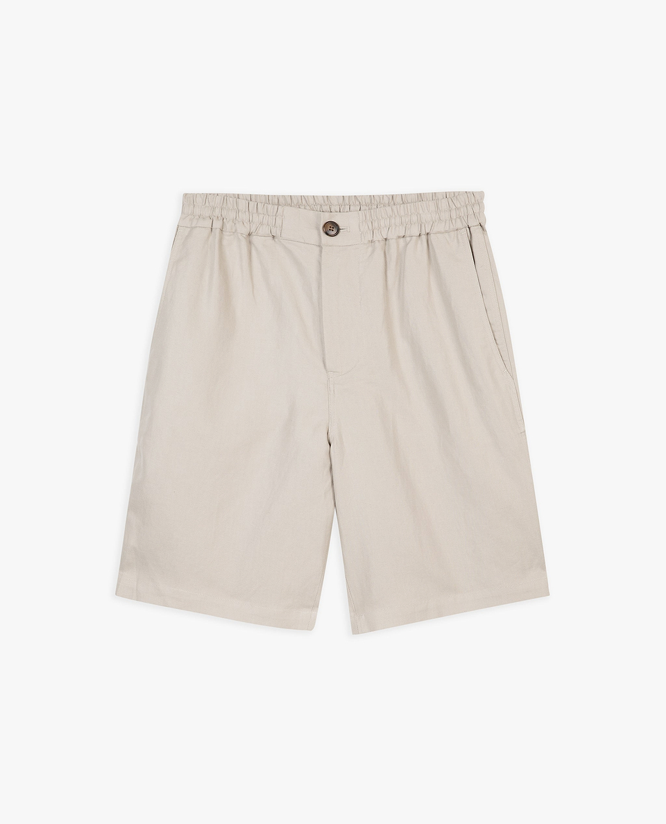 Men's French Linen Shorts - Stone