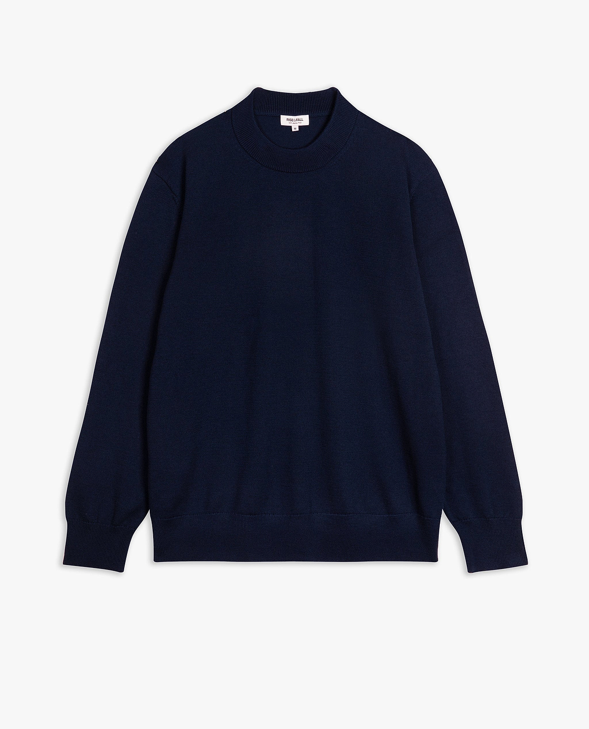 Men's Merino Mid-Weight Crew Neck Jumper - Navy