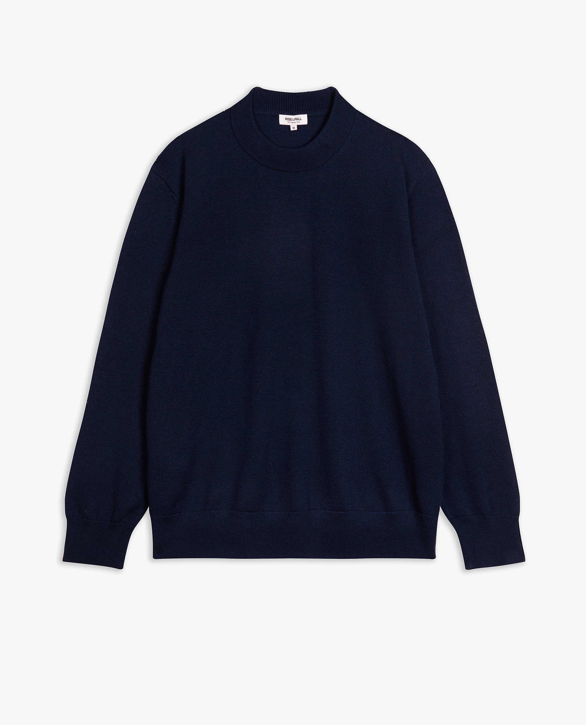 Men's Merino Mid-Weight Crew Neck Jumper - Navy