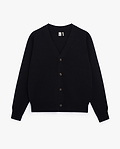 Men's Merino V Neck Cardigan - Black