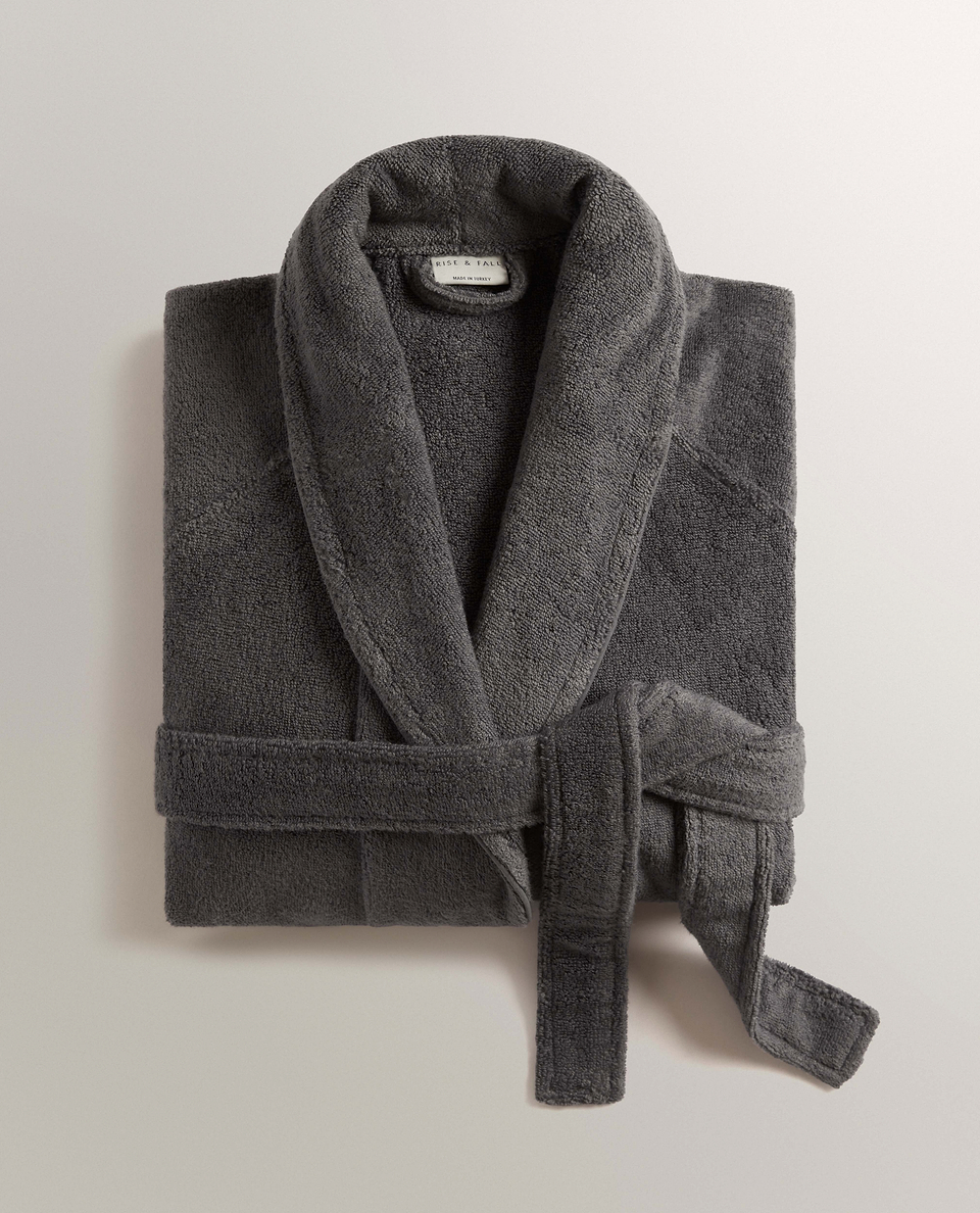 Men's Terry Bathrobe - Grey