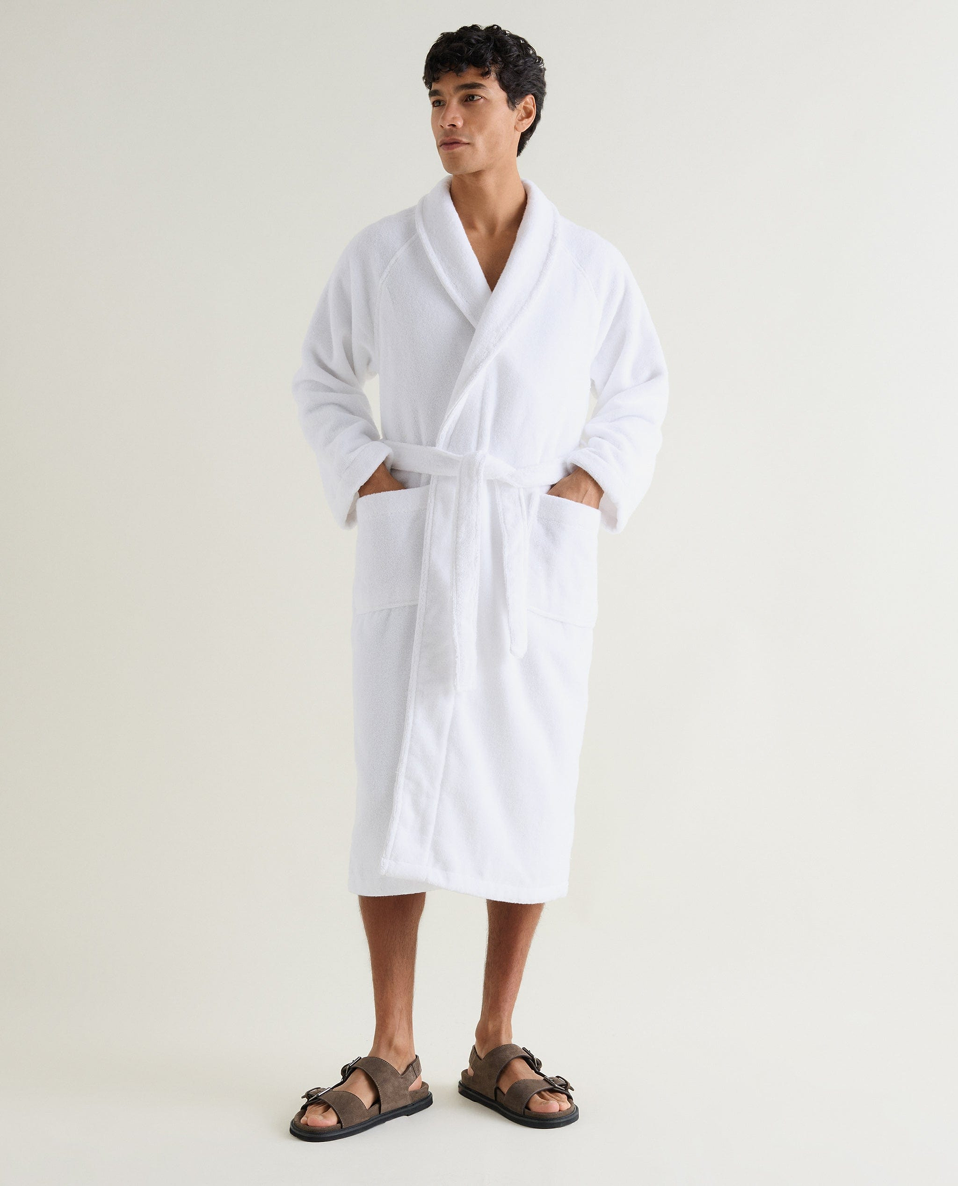 Men's Terry Bathrobe - White