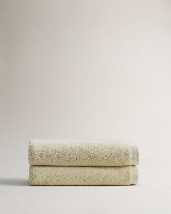 Rise & Fall's buttermilk ultra-absorbant Turkish cotton bath towel