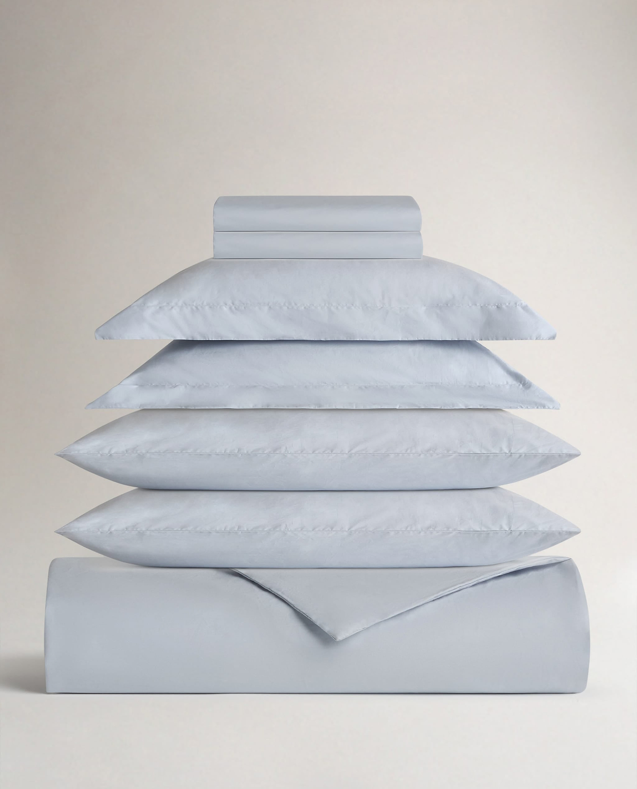Rise & Fall's Crisp & Cool Organic Cotton Percale Bedding Set in Cornflower.