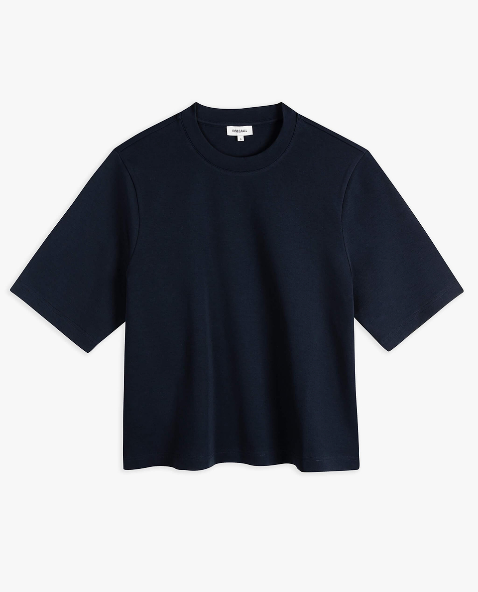 Women's Boxy Cotton T-shirt - Charcoal