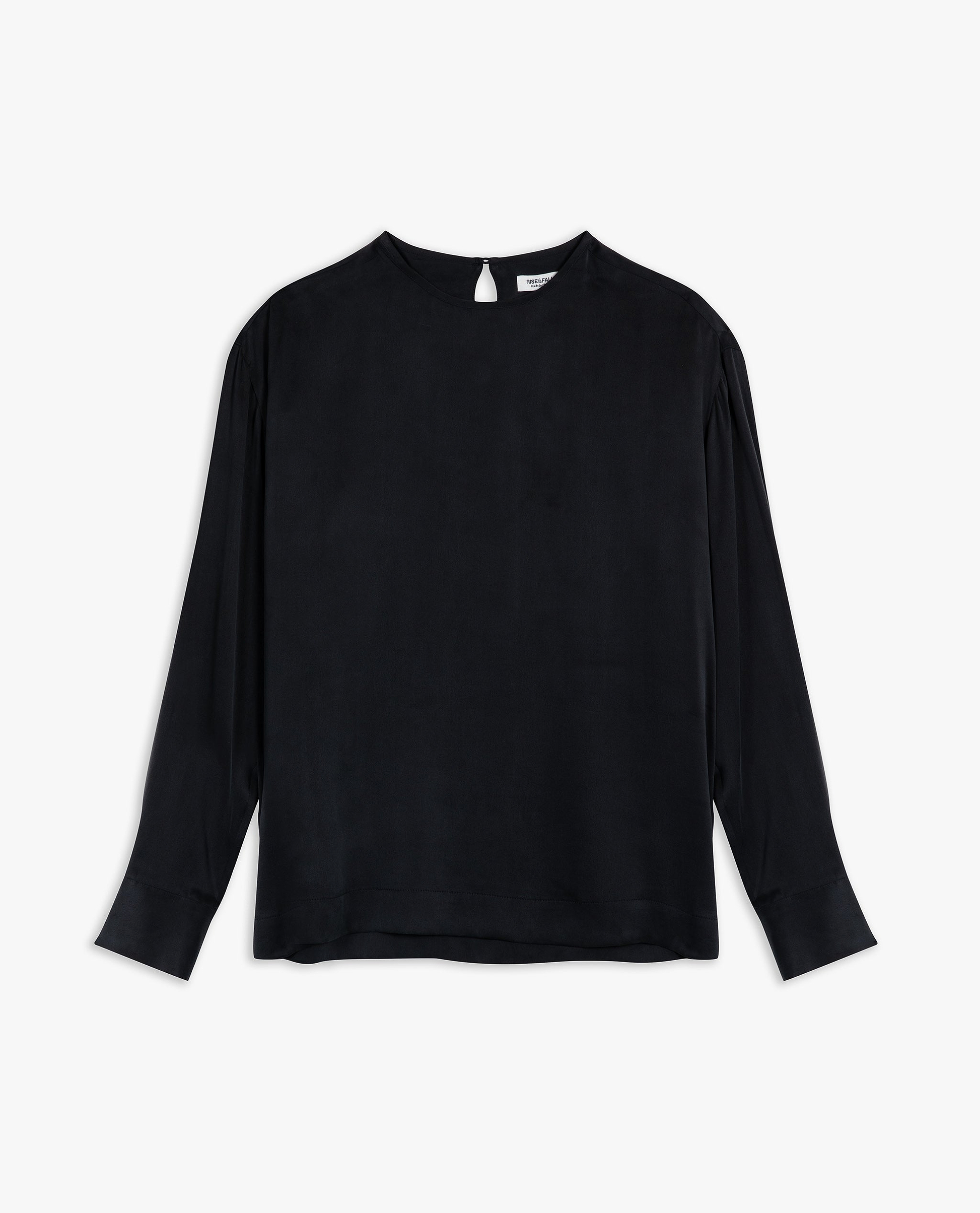 Women's Drop Shoulder Easy-Silk Top - Black