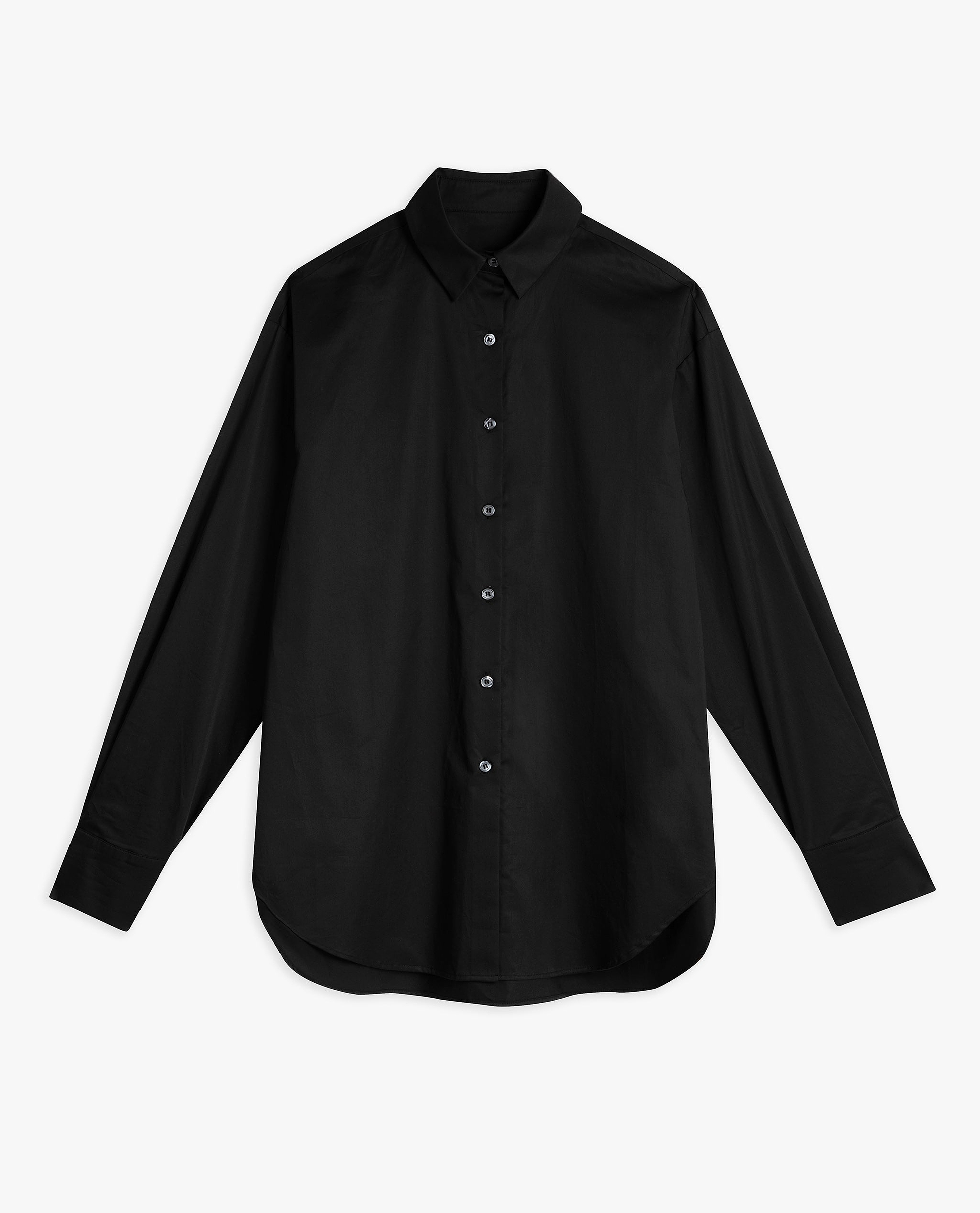 Women's Organic Cotton Poplin Shirt - Black
