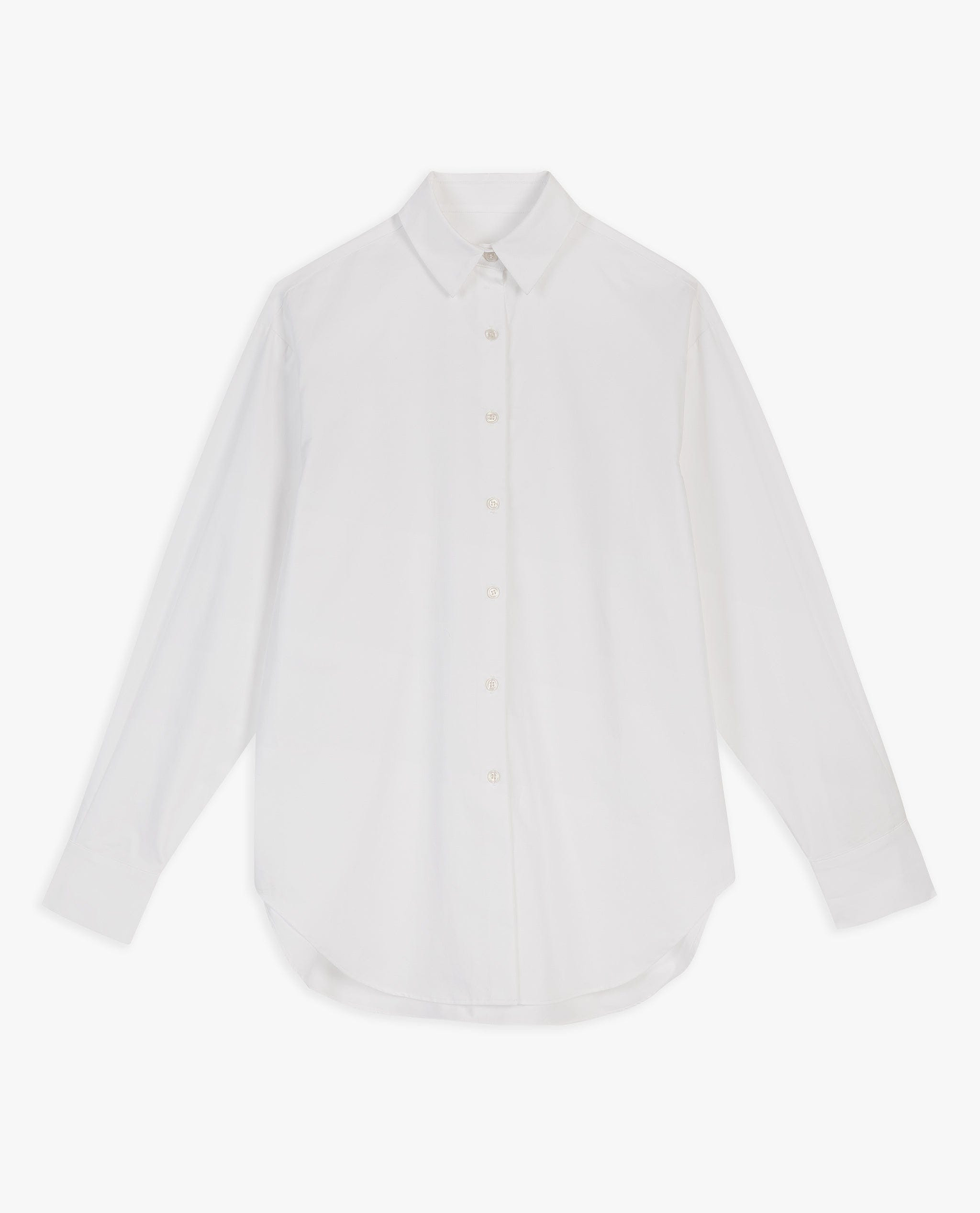 Organic Cotton Oversized Poplin Shirt - White