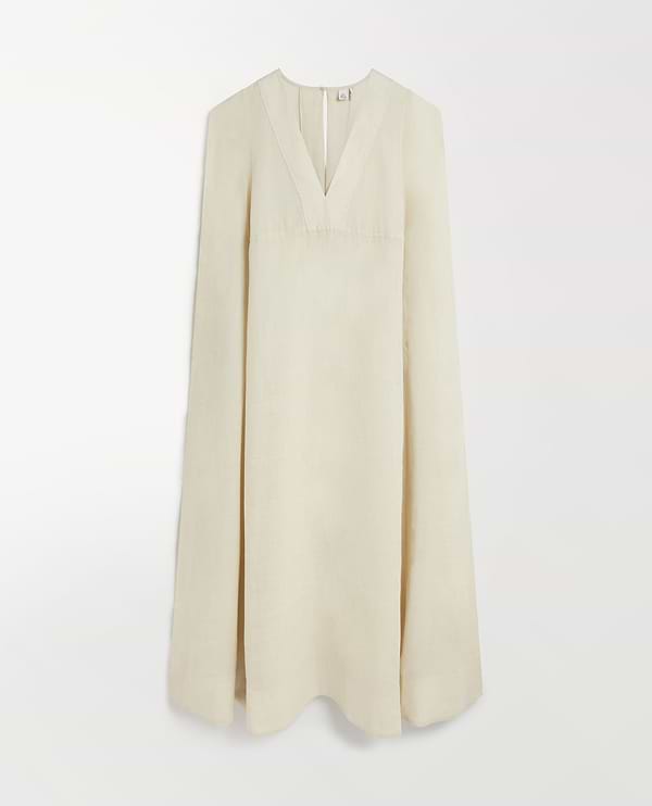 Women's Ramie Gauze Aegean Dress - Shell