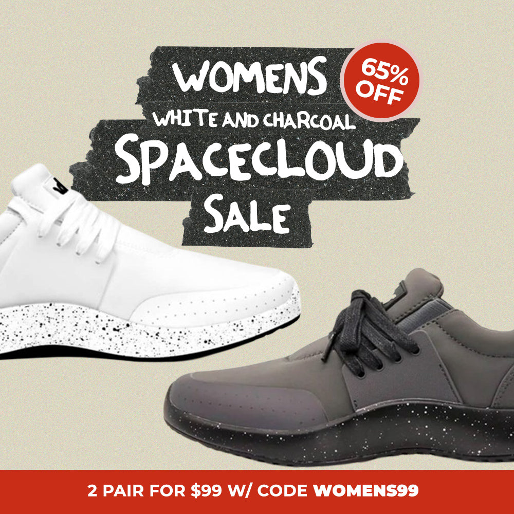 Women's 2 for $99 Sale on White & Charcoal Spaceclouds