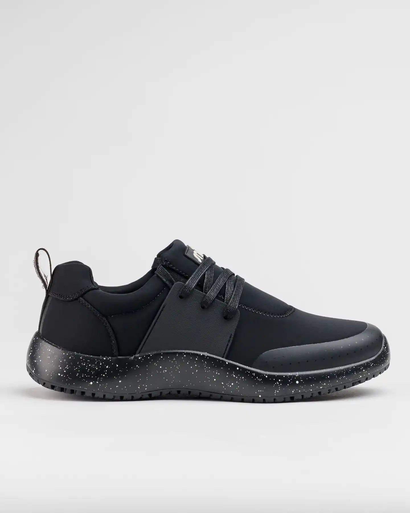 Spacecloud 2.0 Black Speckle: Black Work Sneakers - Snibbs