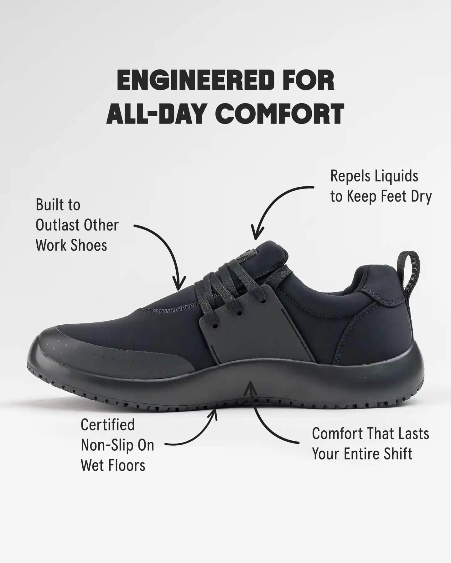 Spacecloud 2.0 Eclipse Black: Black Work Sneakers - Snibbs