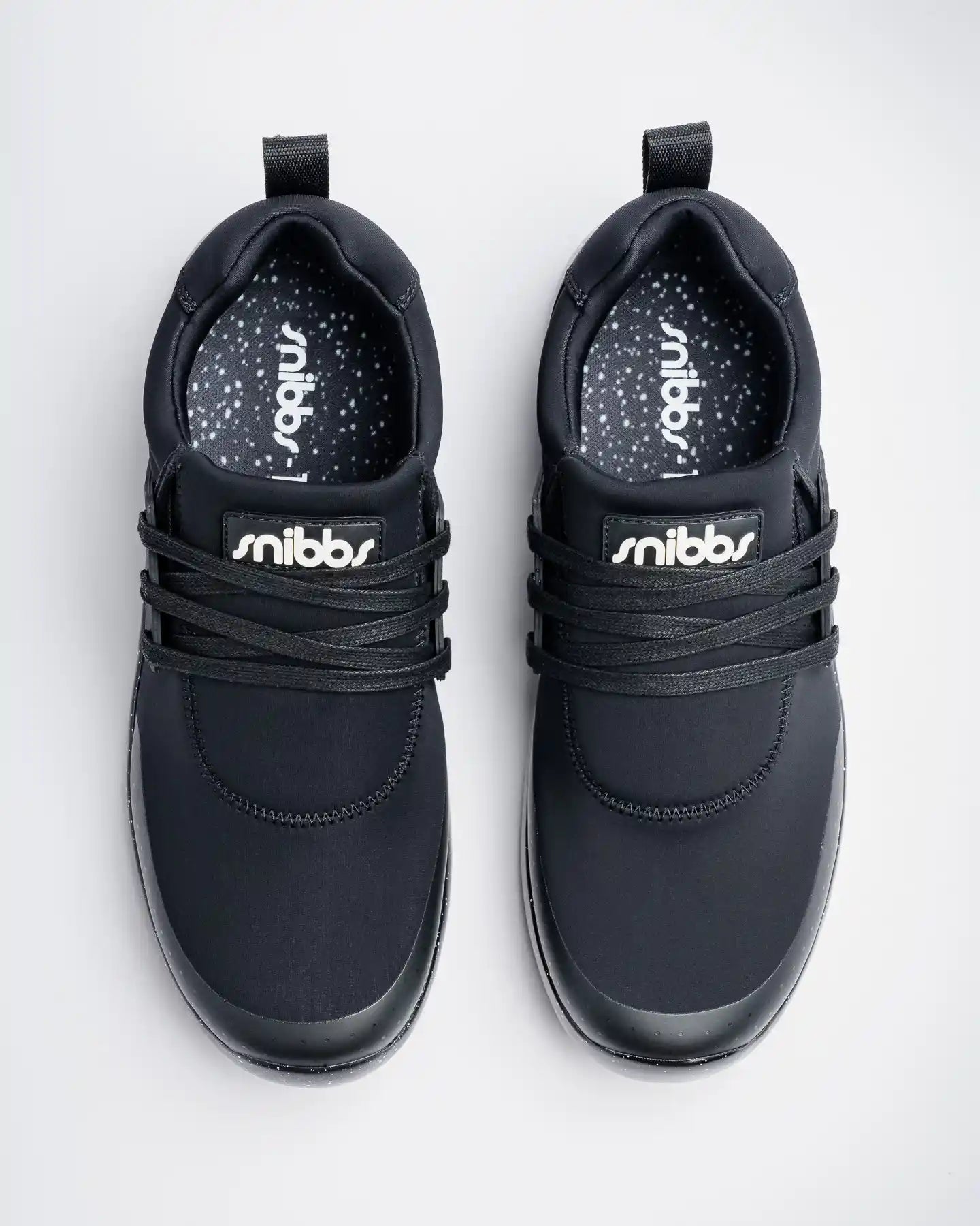 Spacecloud 2.0 Black Speckle: Black Work Sneakers - Snibbs