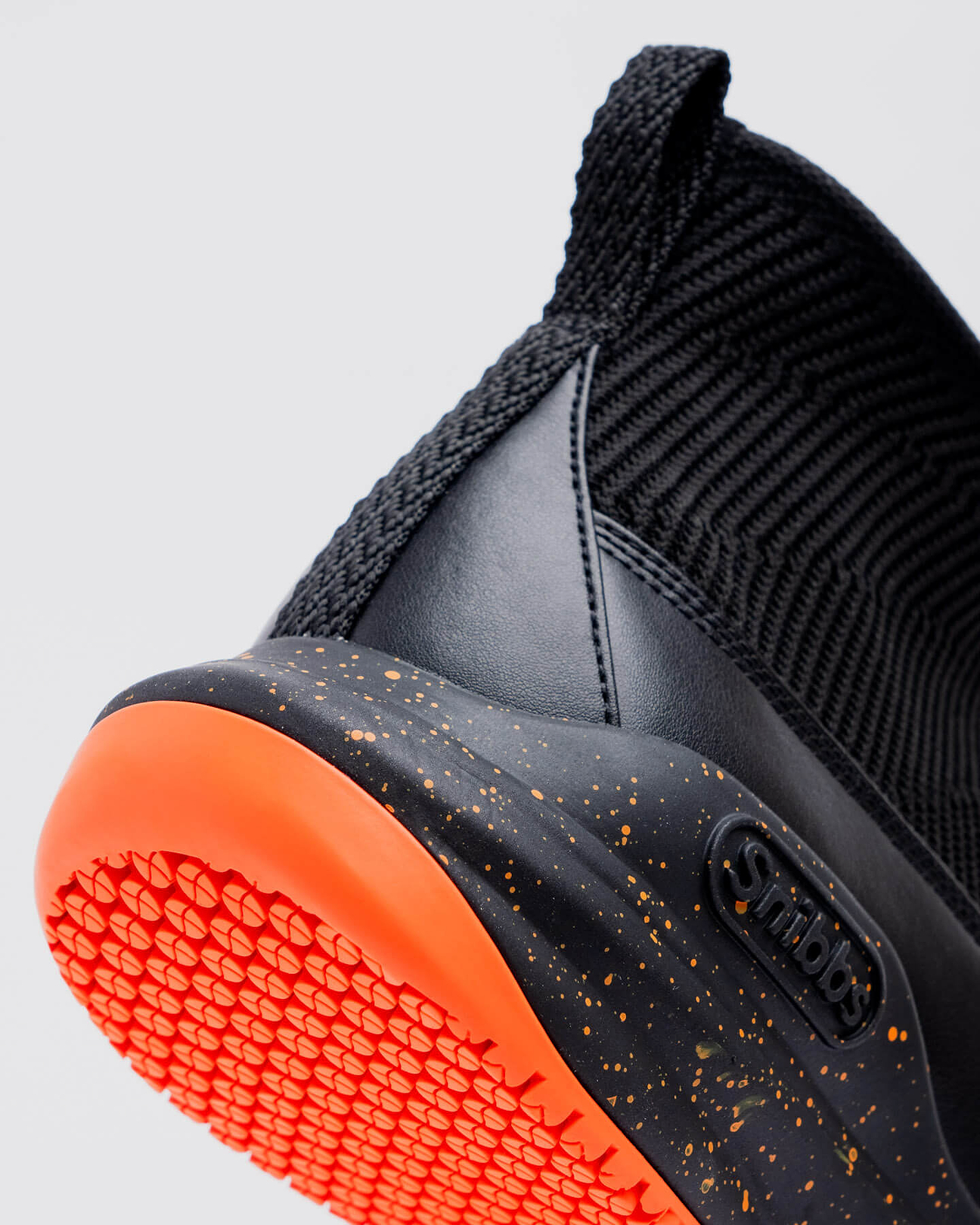 Pro Tangerine: Black and Orange Work Sneakers - Snibbs