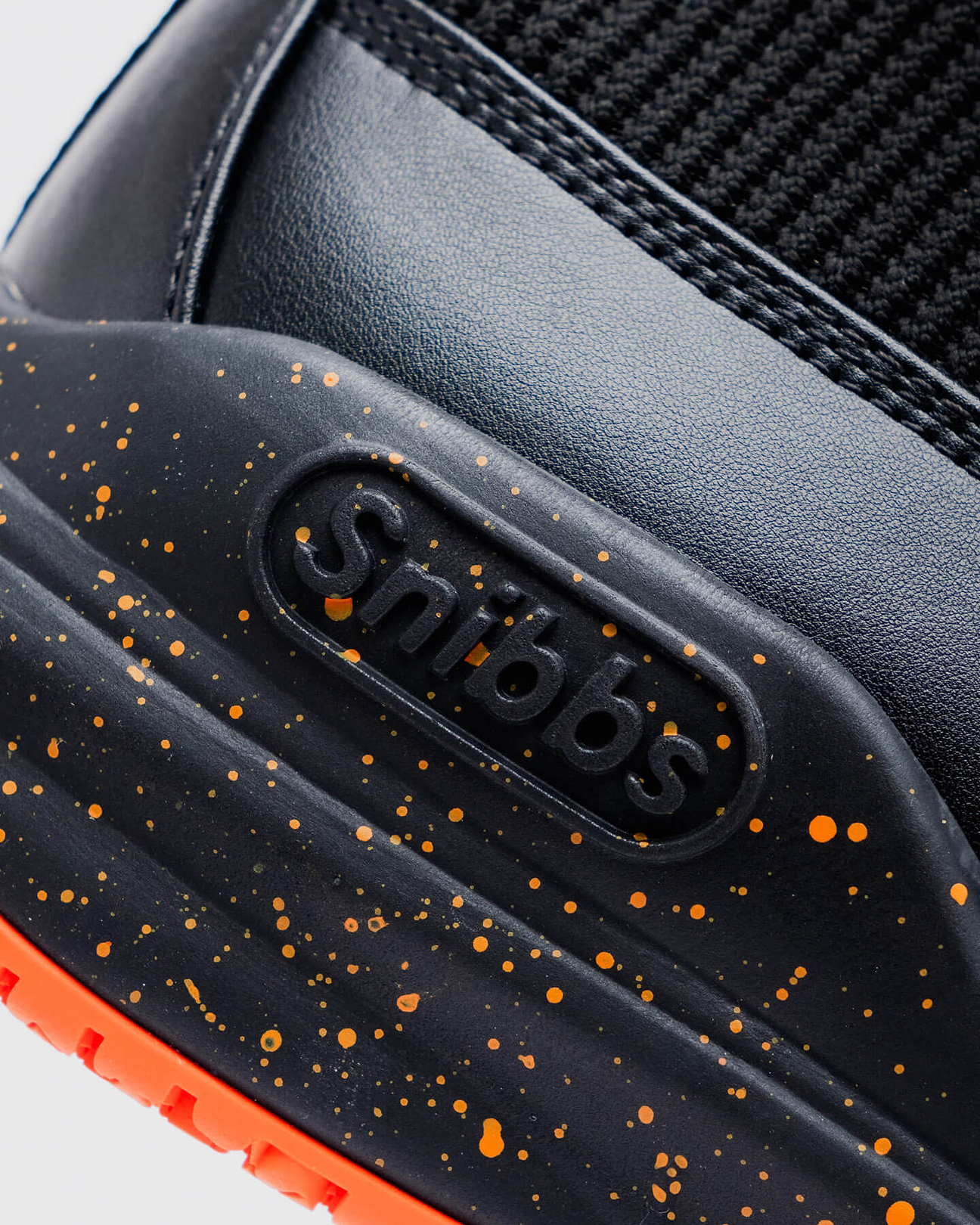 Pro Tangerine: Black and Orange Work Sneakers - Snibbs
