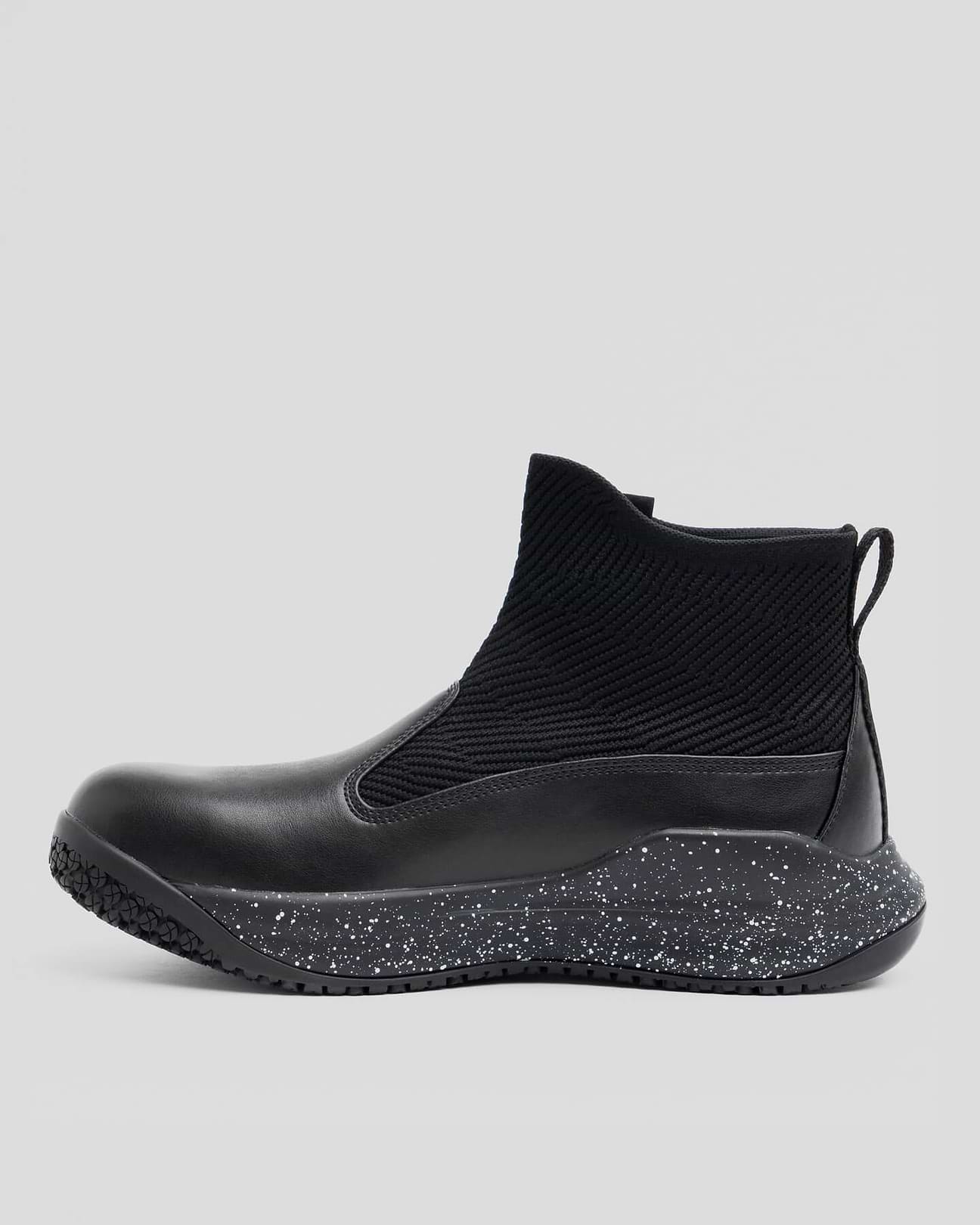 Pro Black Speckle: Black Work Sneakers - Snibbs