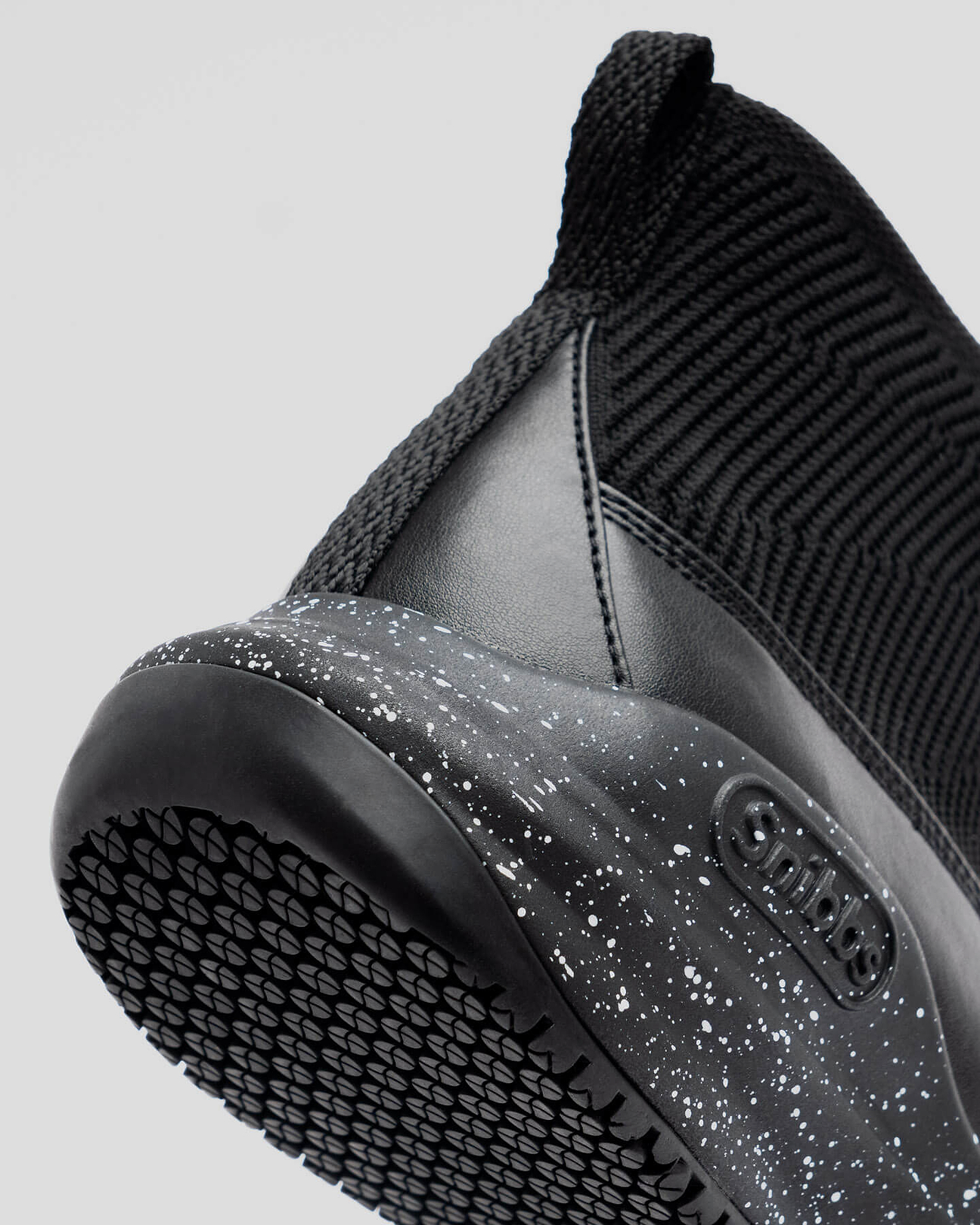Pro Black Speckle: Black Work Sneakers - Snibbs