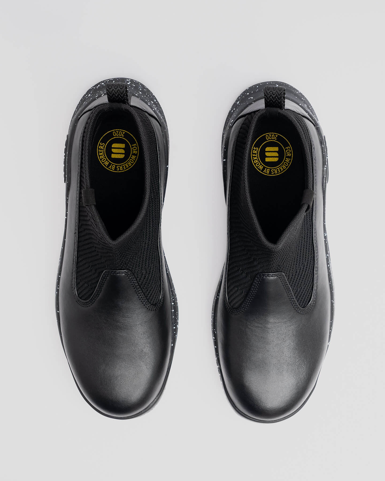 Pro Black Speckle: Black Work Sneakers - Snibbs