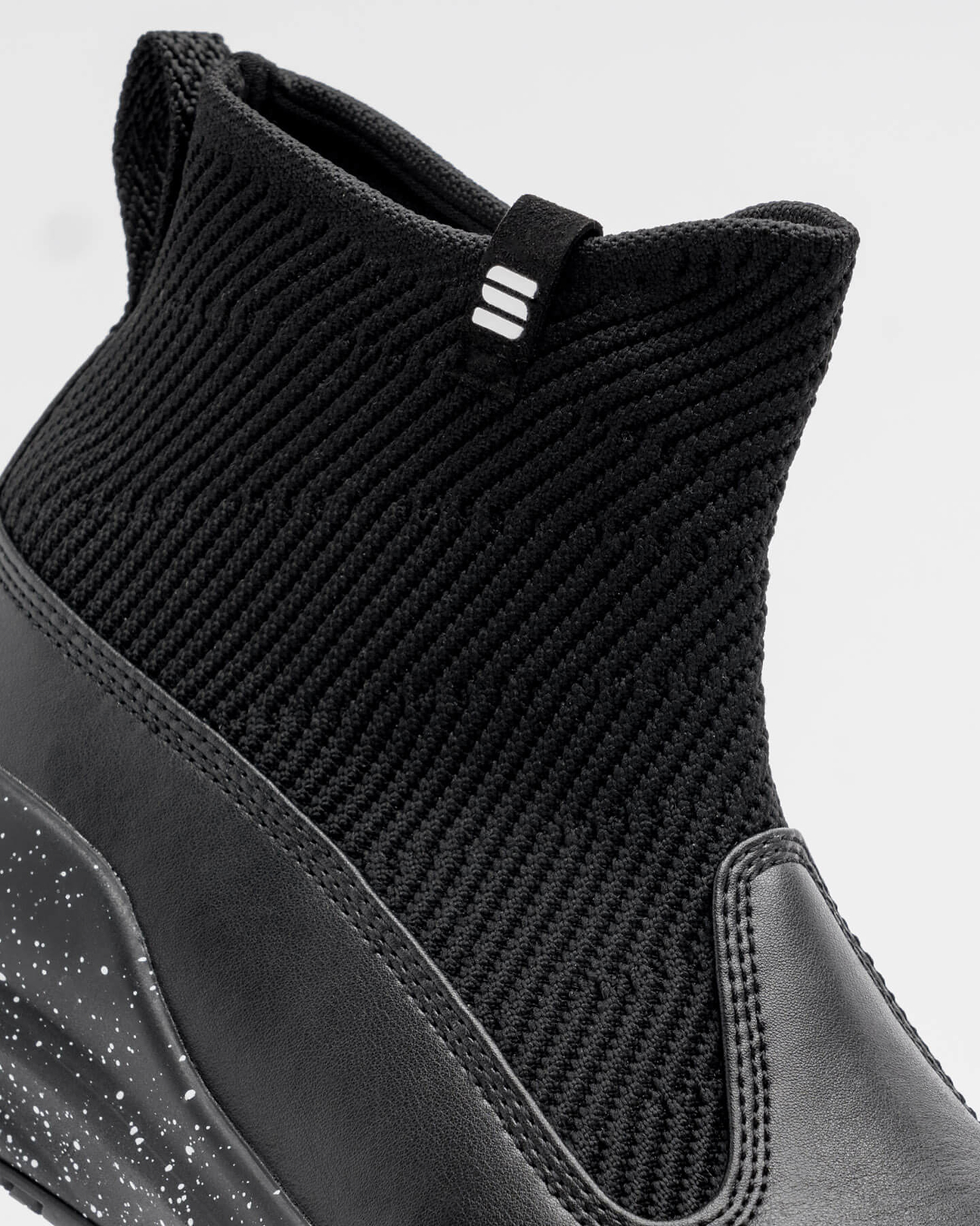 Pro Black Speckle: Black Work Sneakers - Snibbs