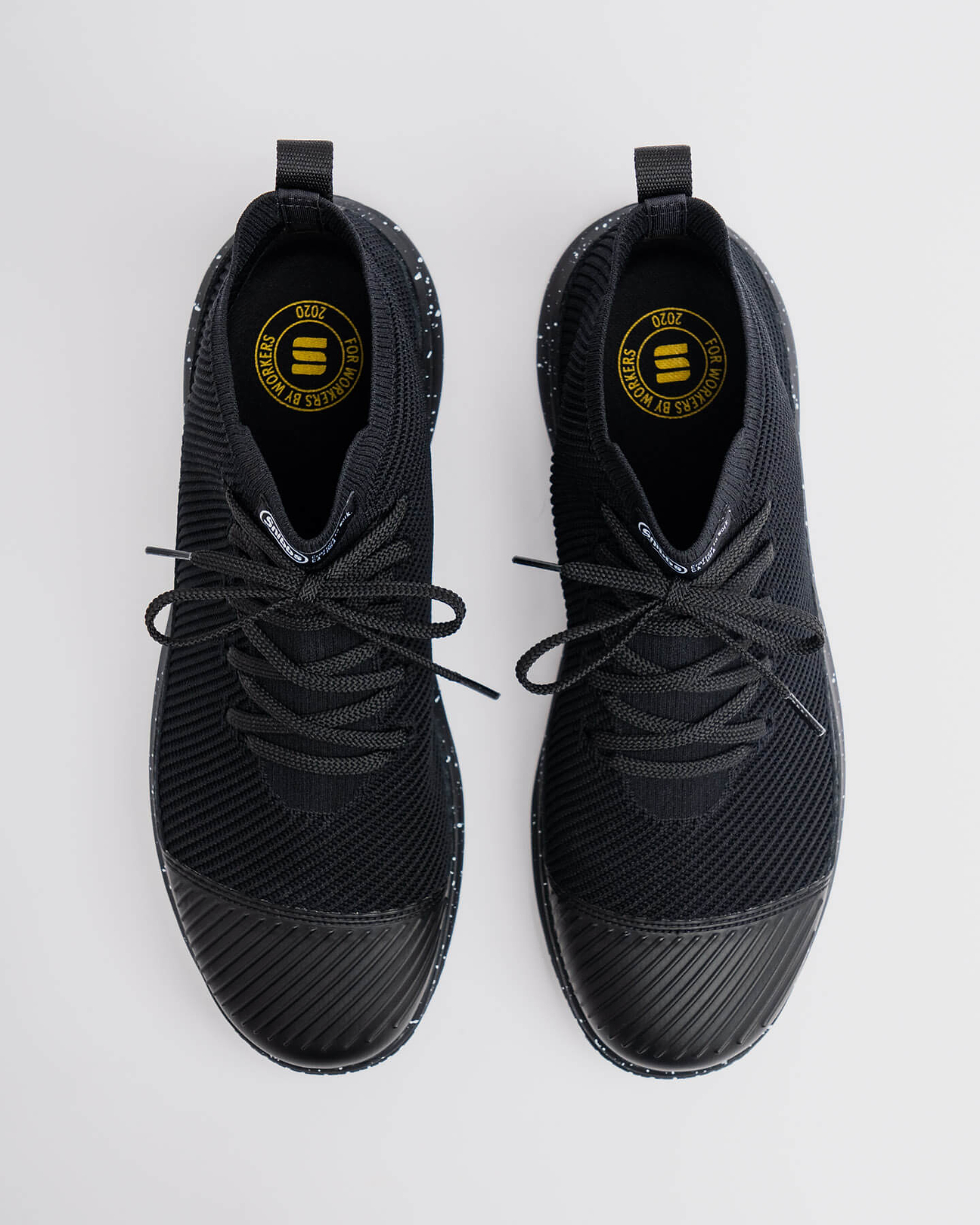 ROVR Mid Black Speckle Premium Lightweight Non-Slip Shoes | Snibbs