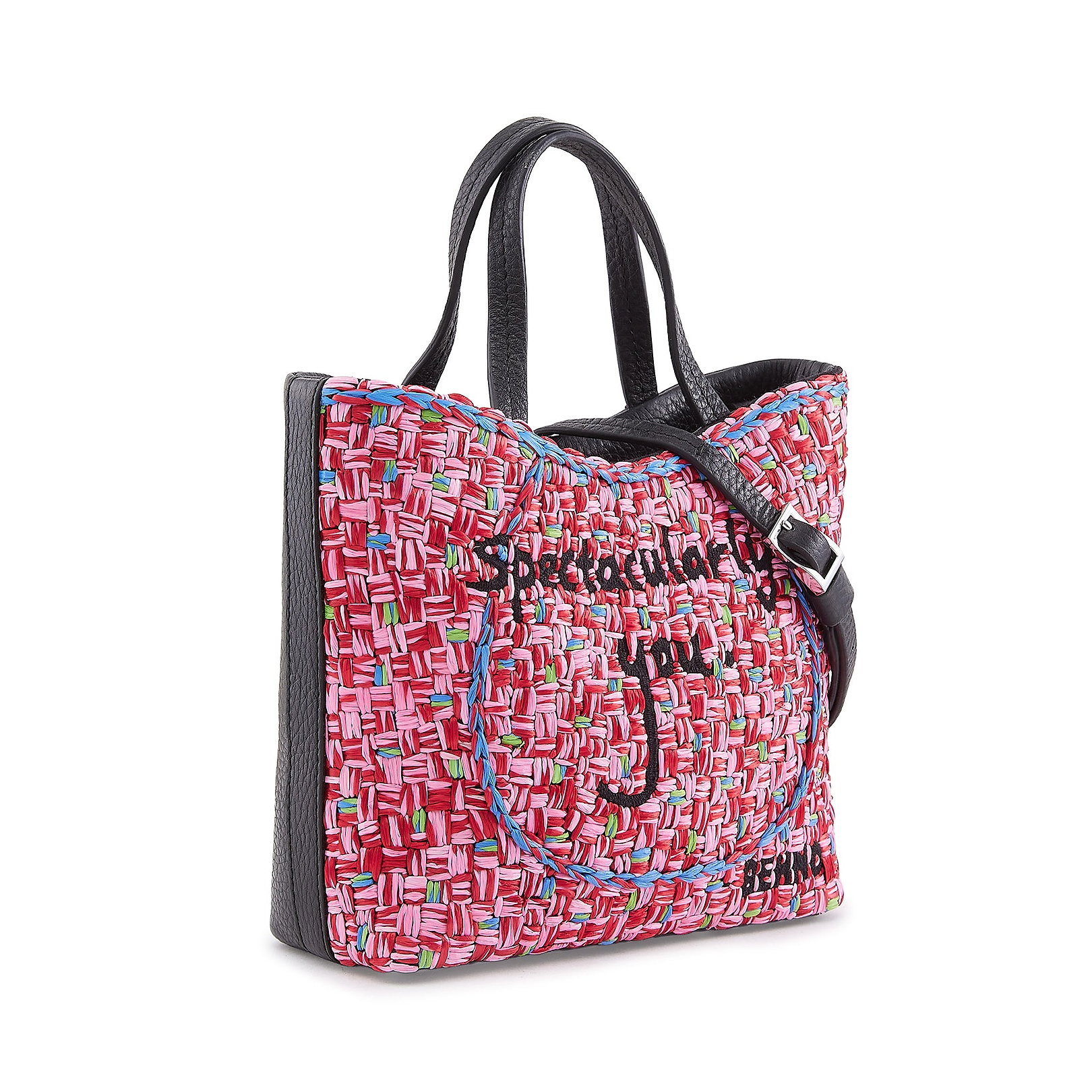 Katrina Mini Tote Pink Red Raffia | Valentine's | behno