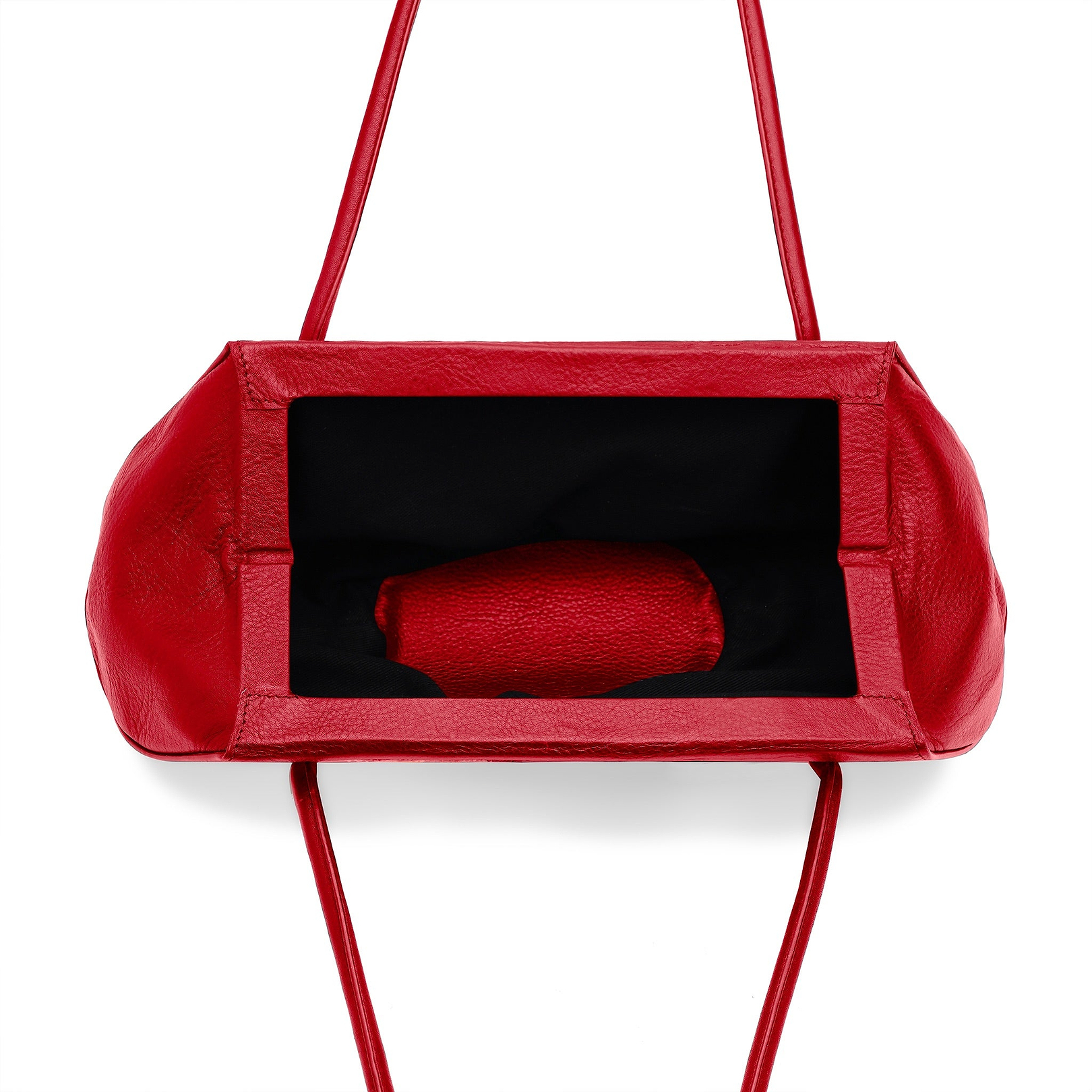 ELIZABETH BAGUETTE MINI PEBBLE RED