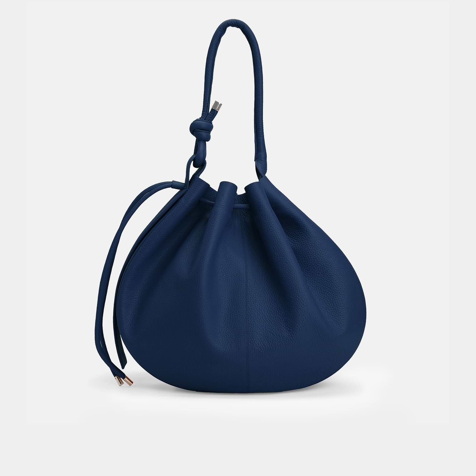 INA BAG LARGE PEBBLE NAVY