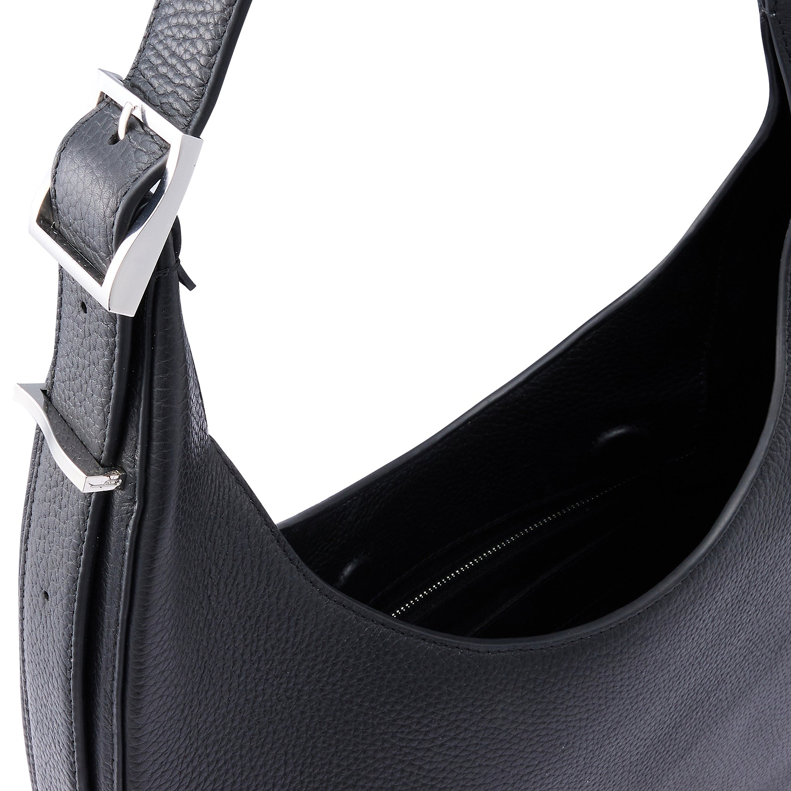 INA CRESCENT BAG LARGE PEBBLE BLACK