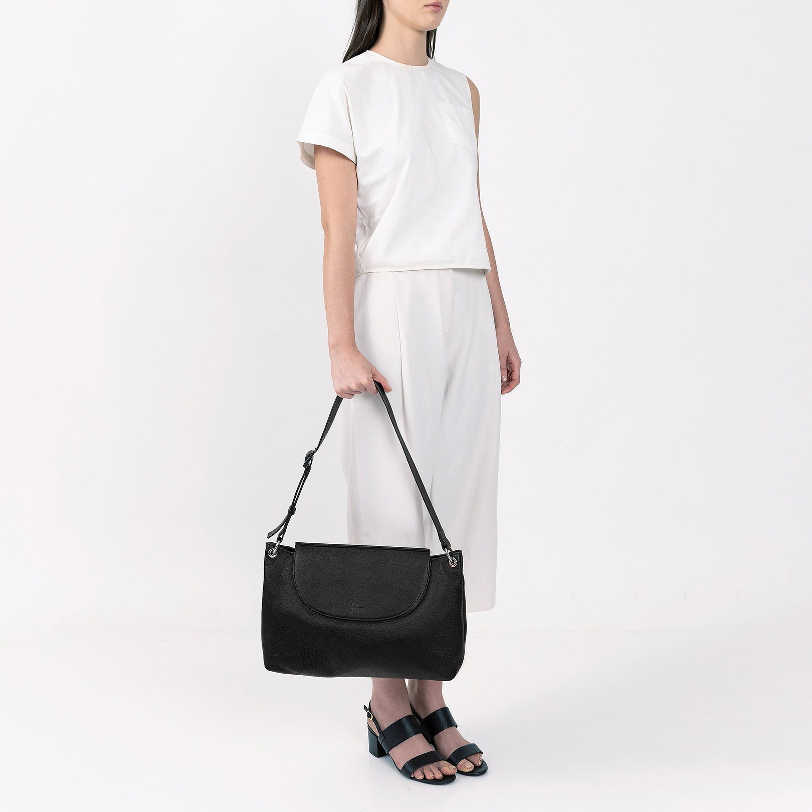 JUDITH BLACK Pleasant Street ジュディス・ブラック JUDITH SATCHEL LARGE PEBBLE BLACK