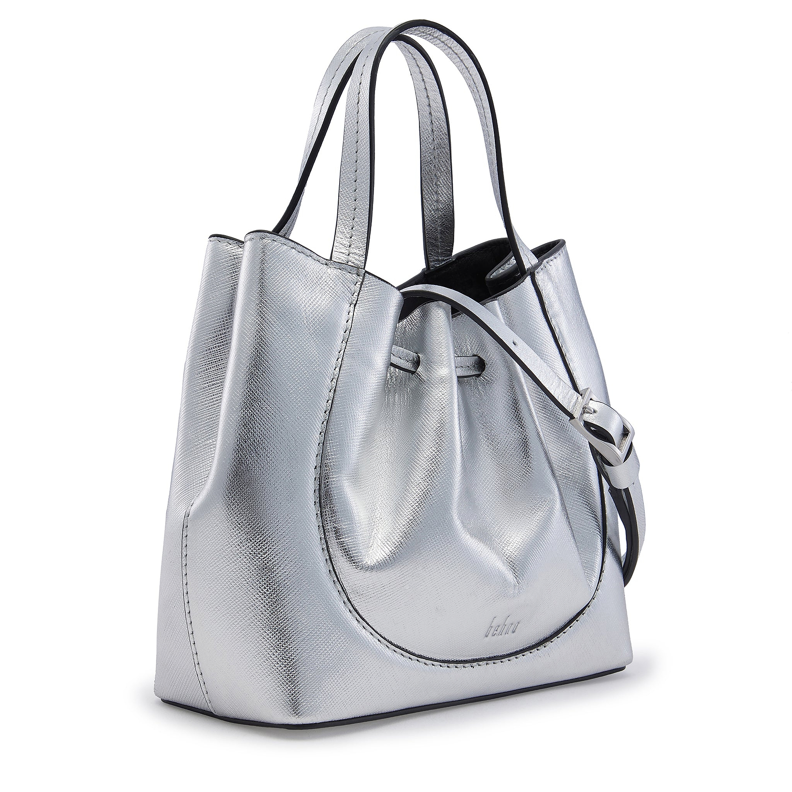 KATRINA MINI TOTE METALLIC SILVER SEA TOMBOY MINI TOTE BAG (SILVER)