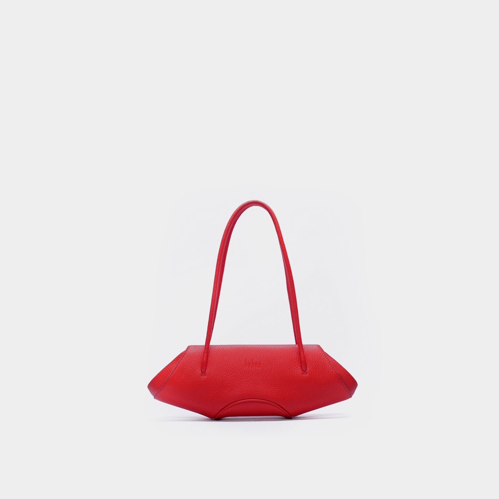 ELIZABETH BAGUETTE MINI PEBBLE RED