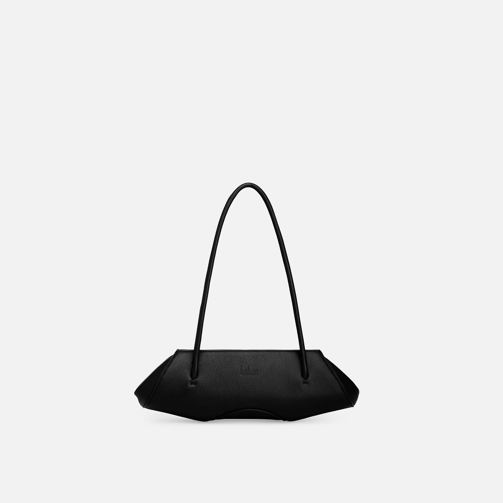 ELIZABETH BAGUETTE MINI PEBBLE BLACK