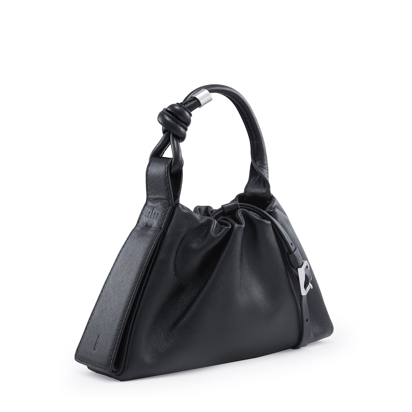   MINIMAL MONO TINA BAG ブラック Tina Baguette Mini in Black Saffiano | Ruched Bag | behno