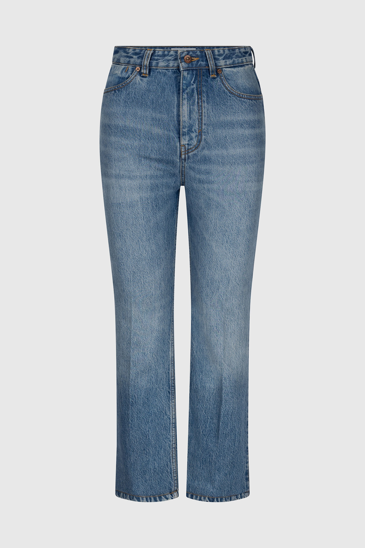 Berenice Cropped Jean In Worn Blue Wash