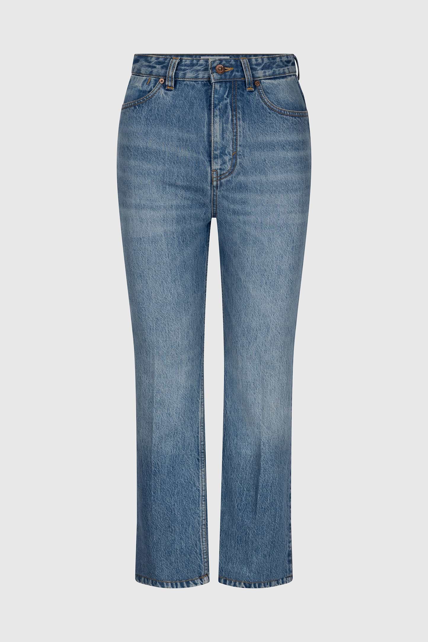 Berenice Cropped Jean In Worn Blue Wash