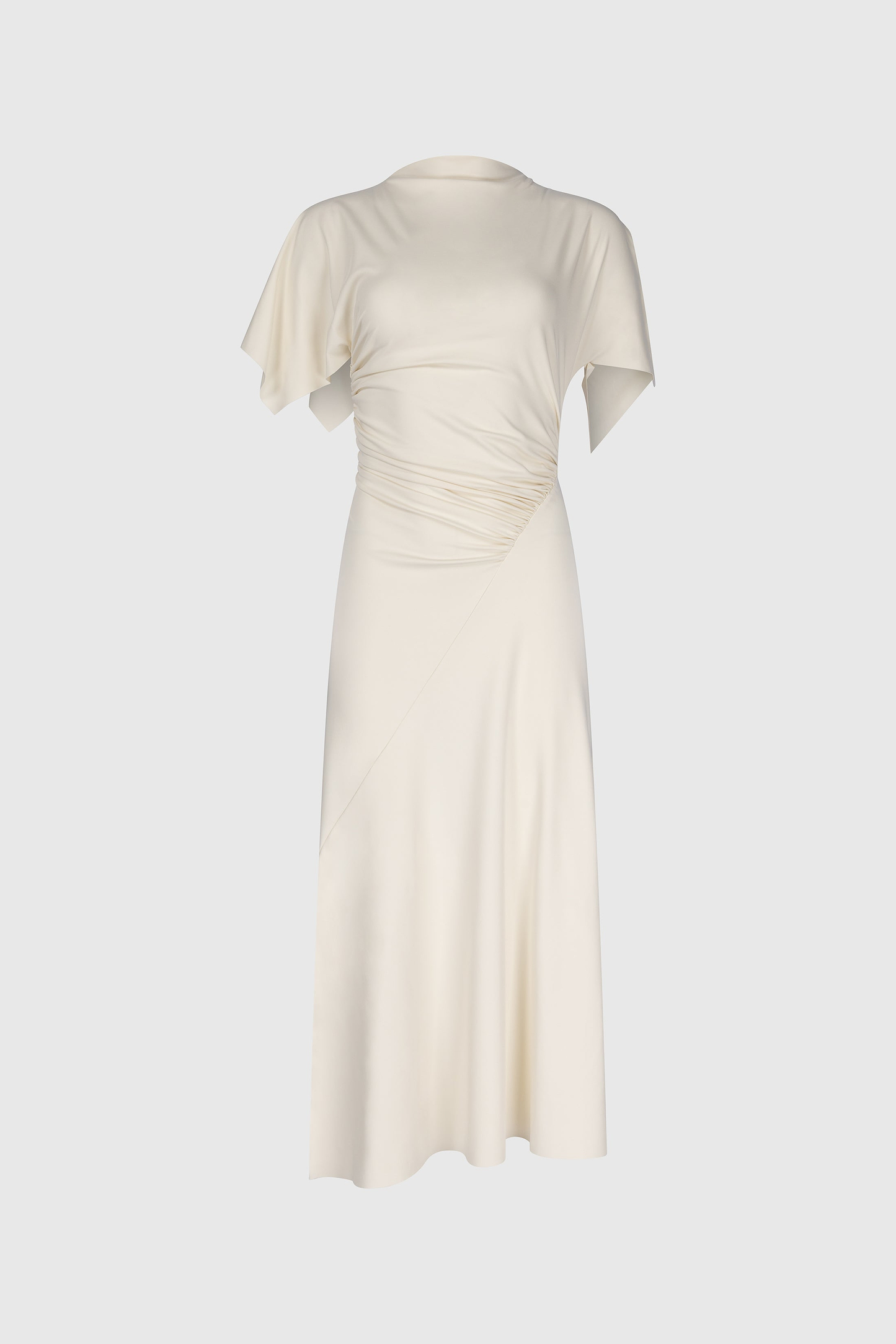 Blousey Midi Dress In Ivory