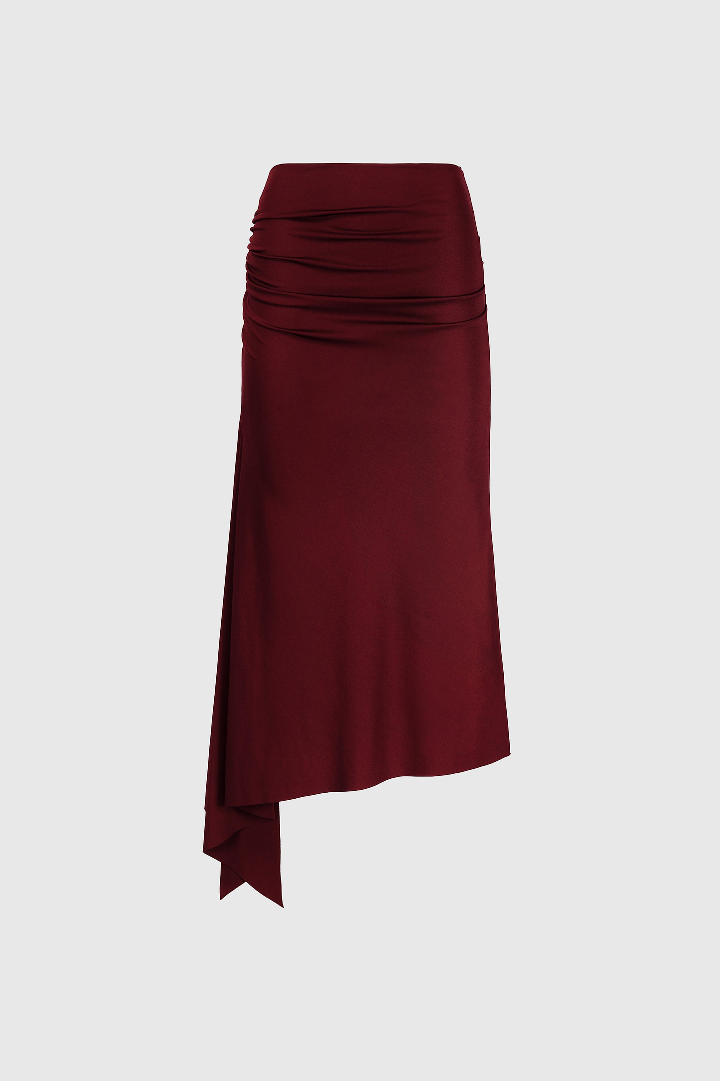 Gathered Skirt In Burgundy