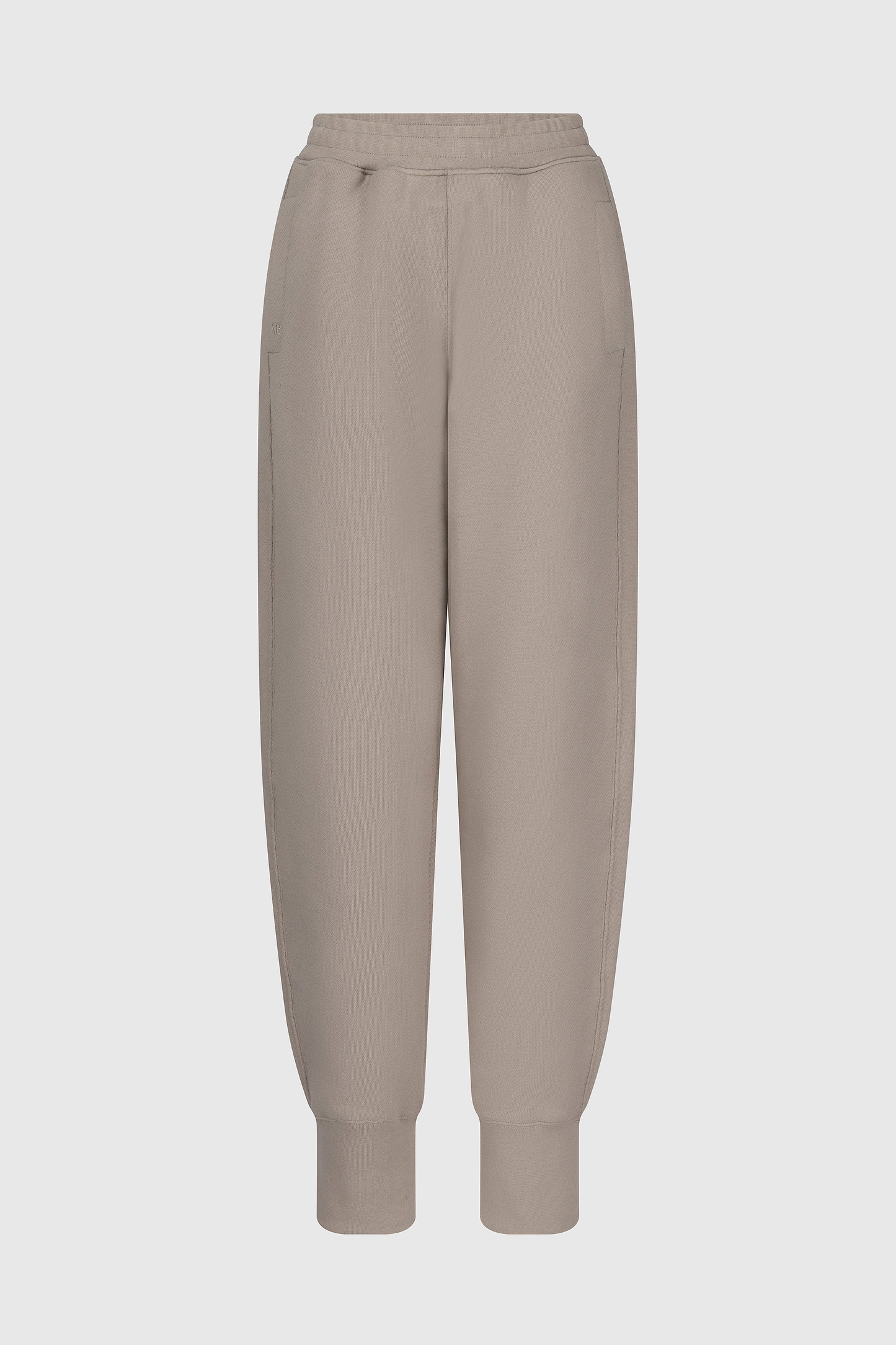 Draped Jogger in Light Grey