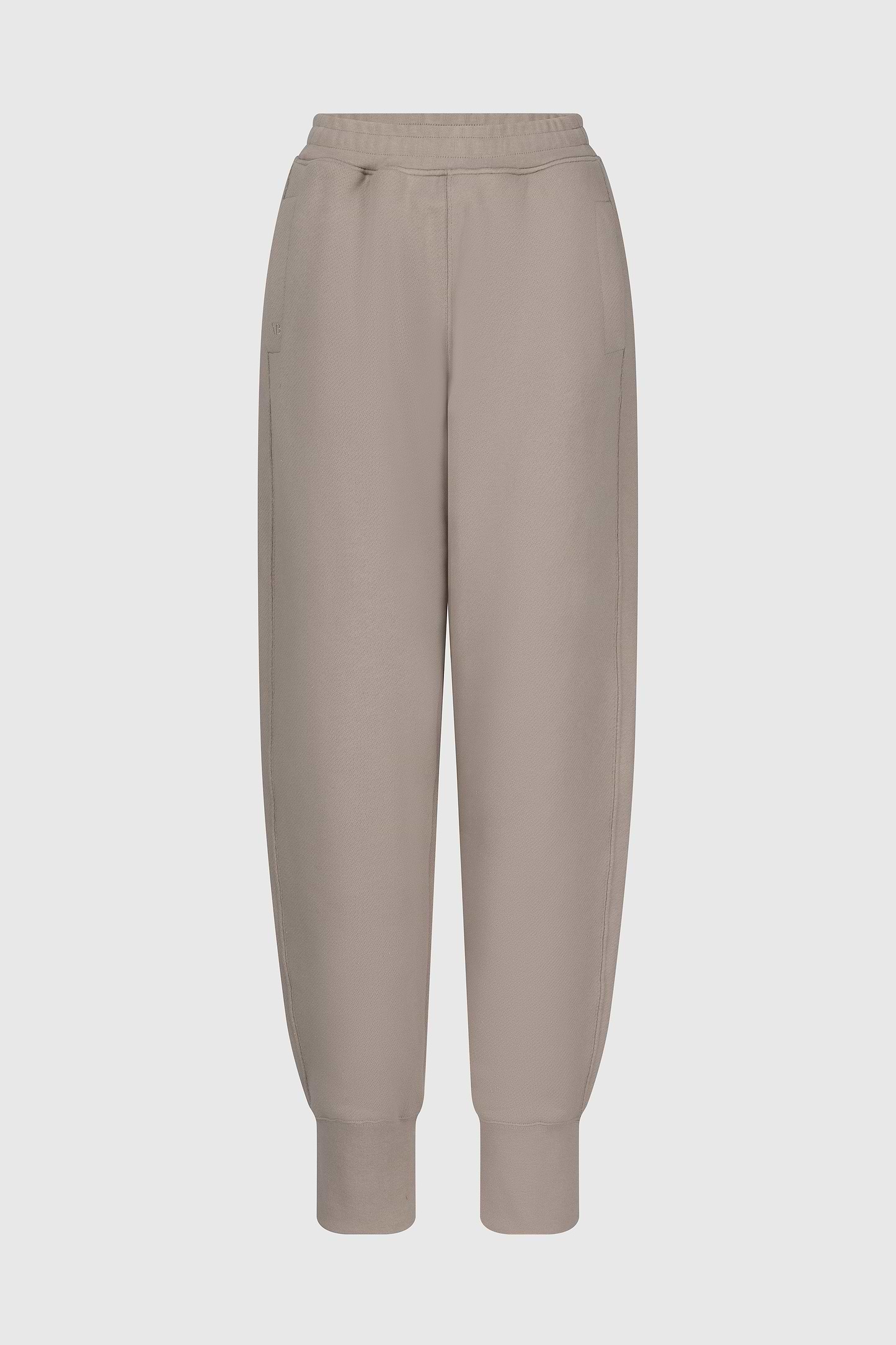 Draped Jogger in Light Grey