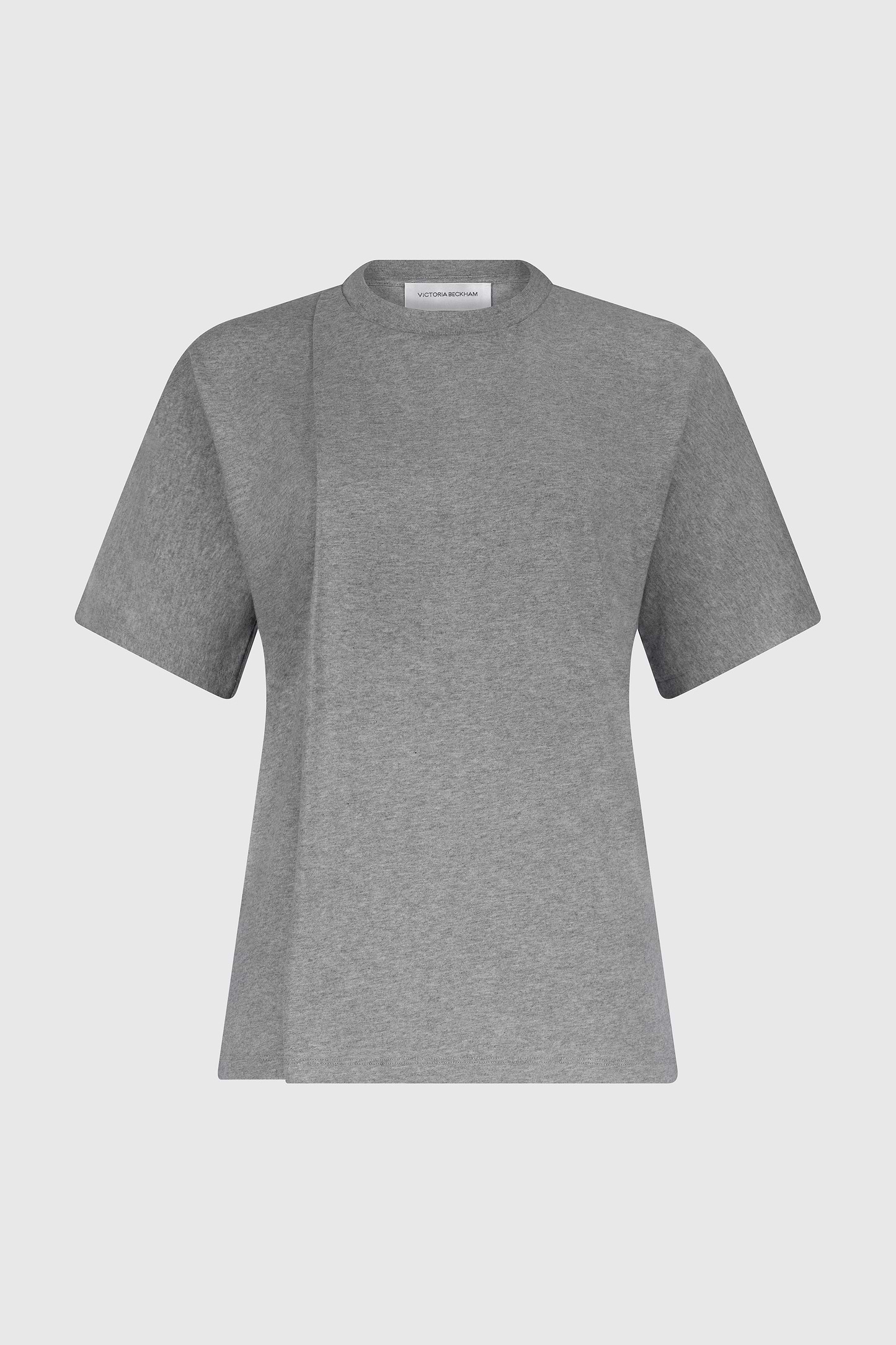 Pleated T-Shirt In Grey Melange