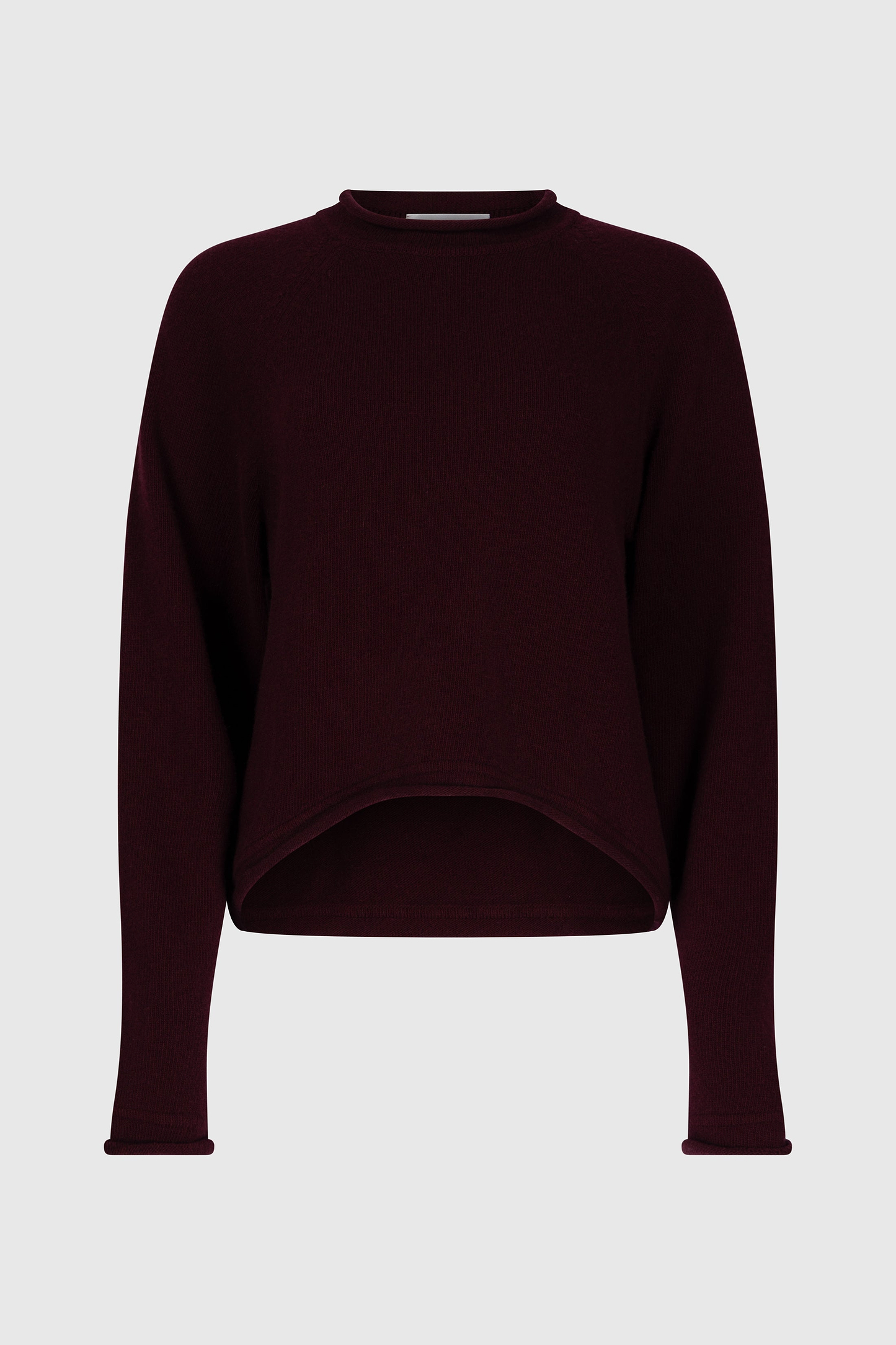 Crew Neck Jumper In Burgundy